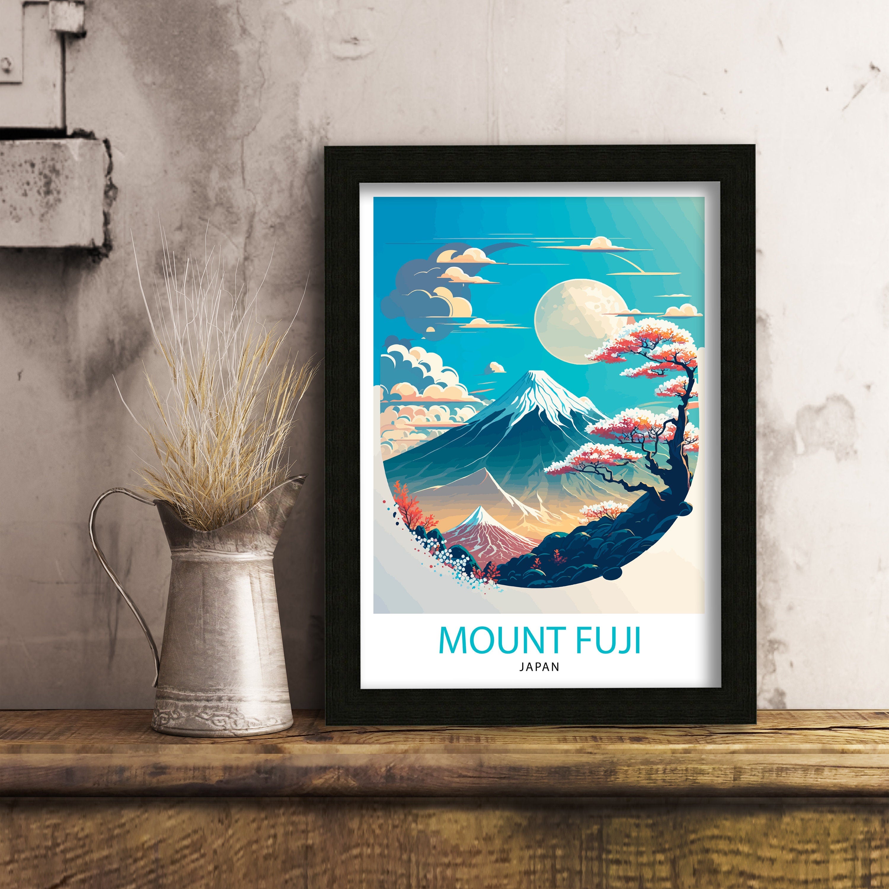 Mount Fuji Art Print: Japan Travel Poster