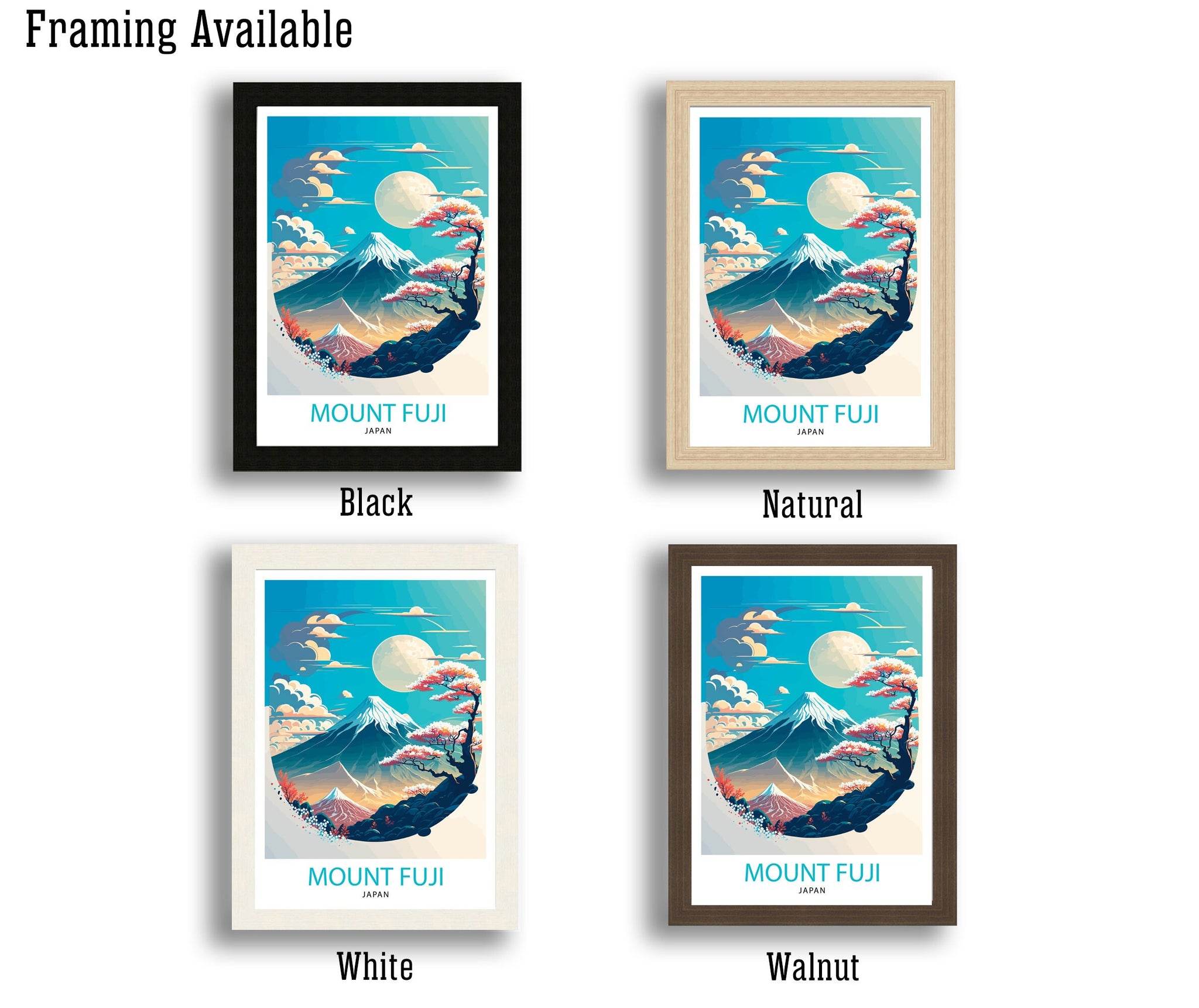 Mount Fuji Art Print: Japan Travel Poster