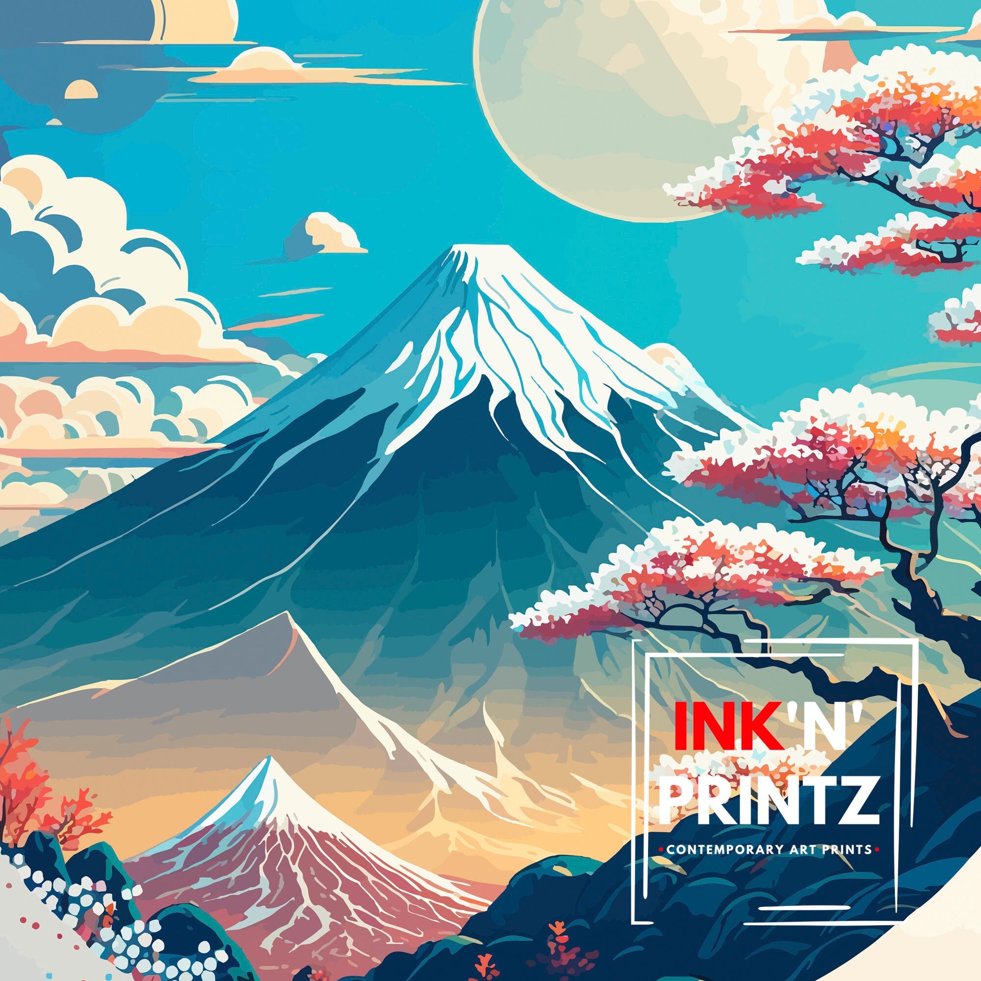 Mount Fuji Art Print: Japan Travel Poster