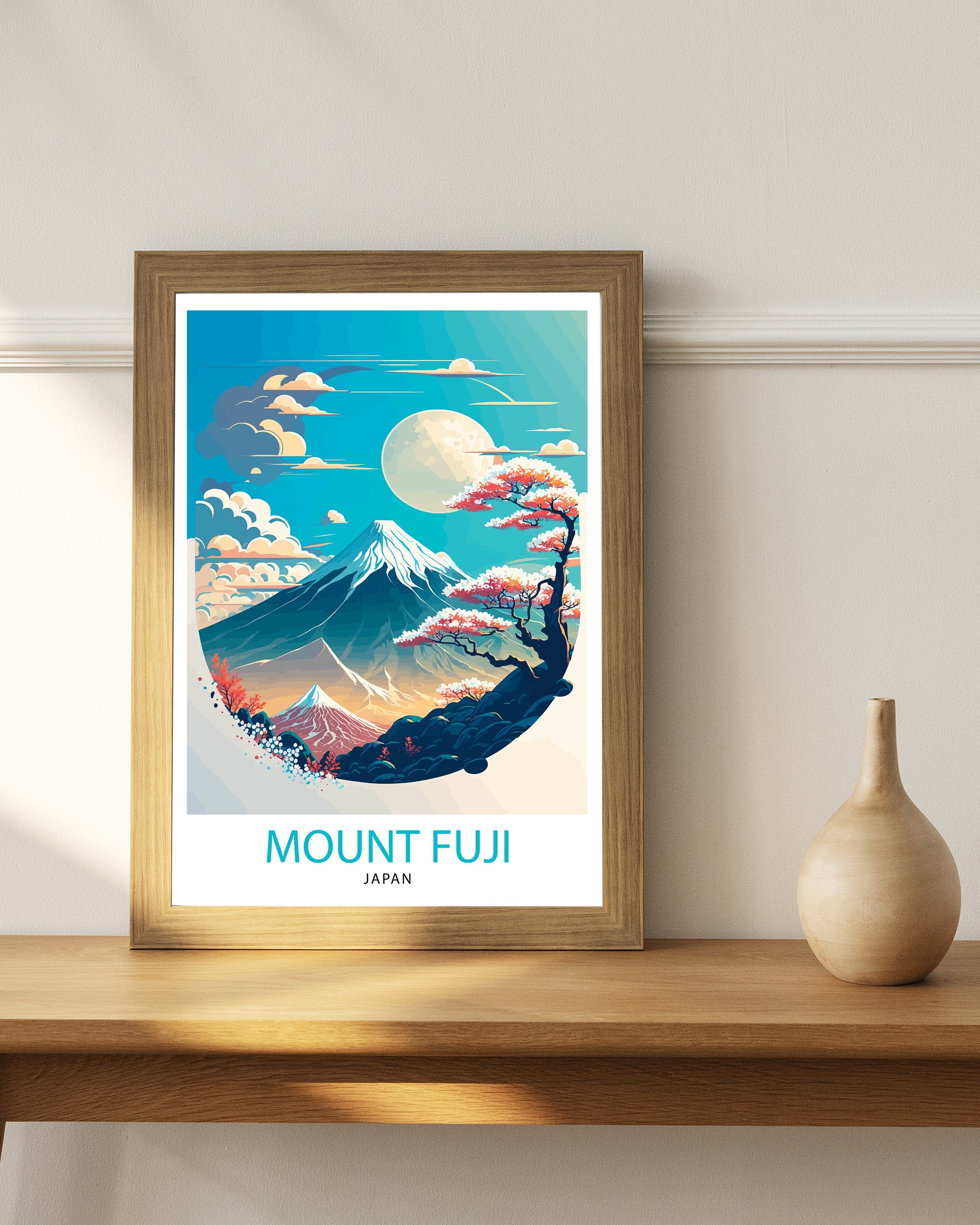 Mount Fuji Art Print: Japan Travel Poster