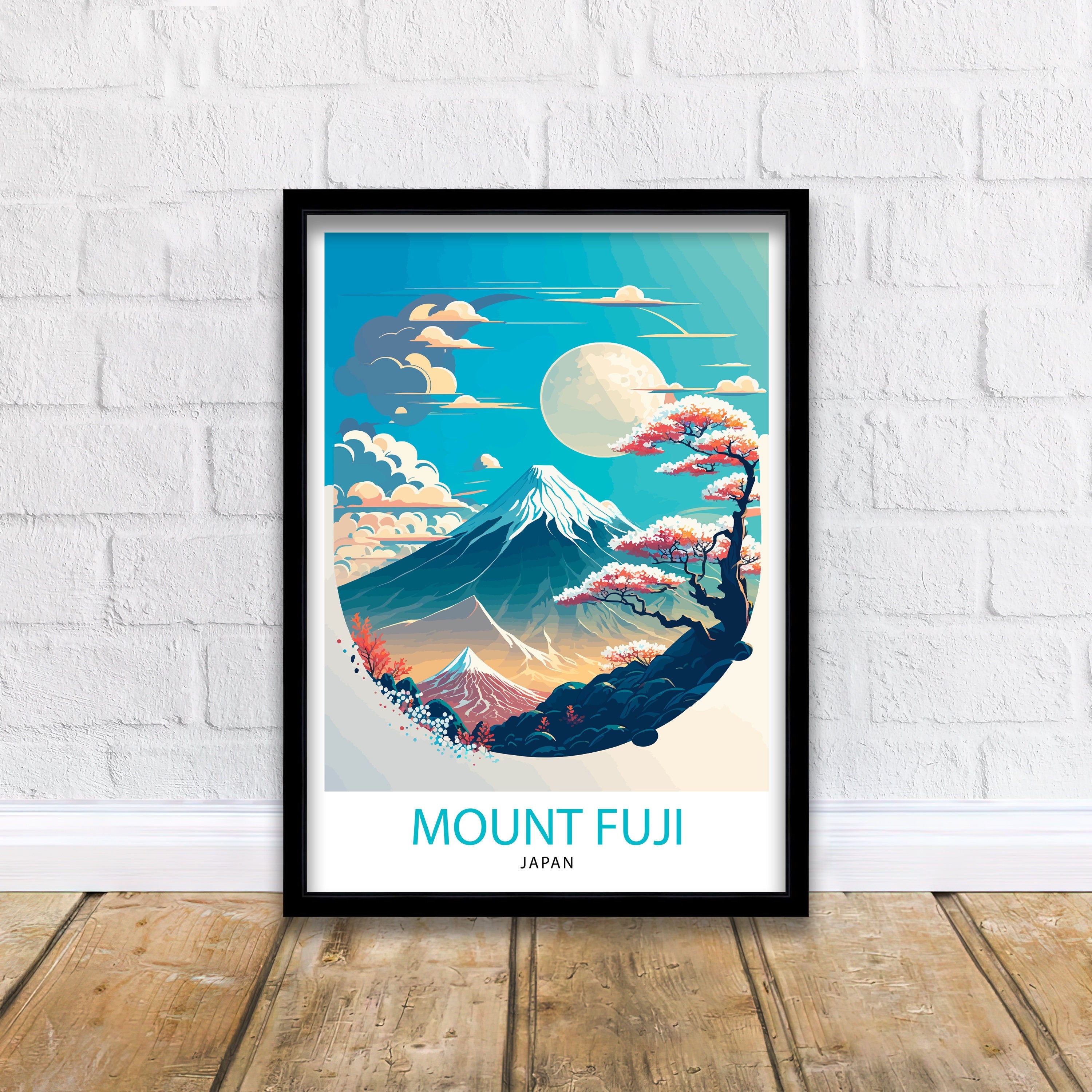 Mount Fuji Art Print: Japan Travel Poster