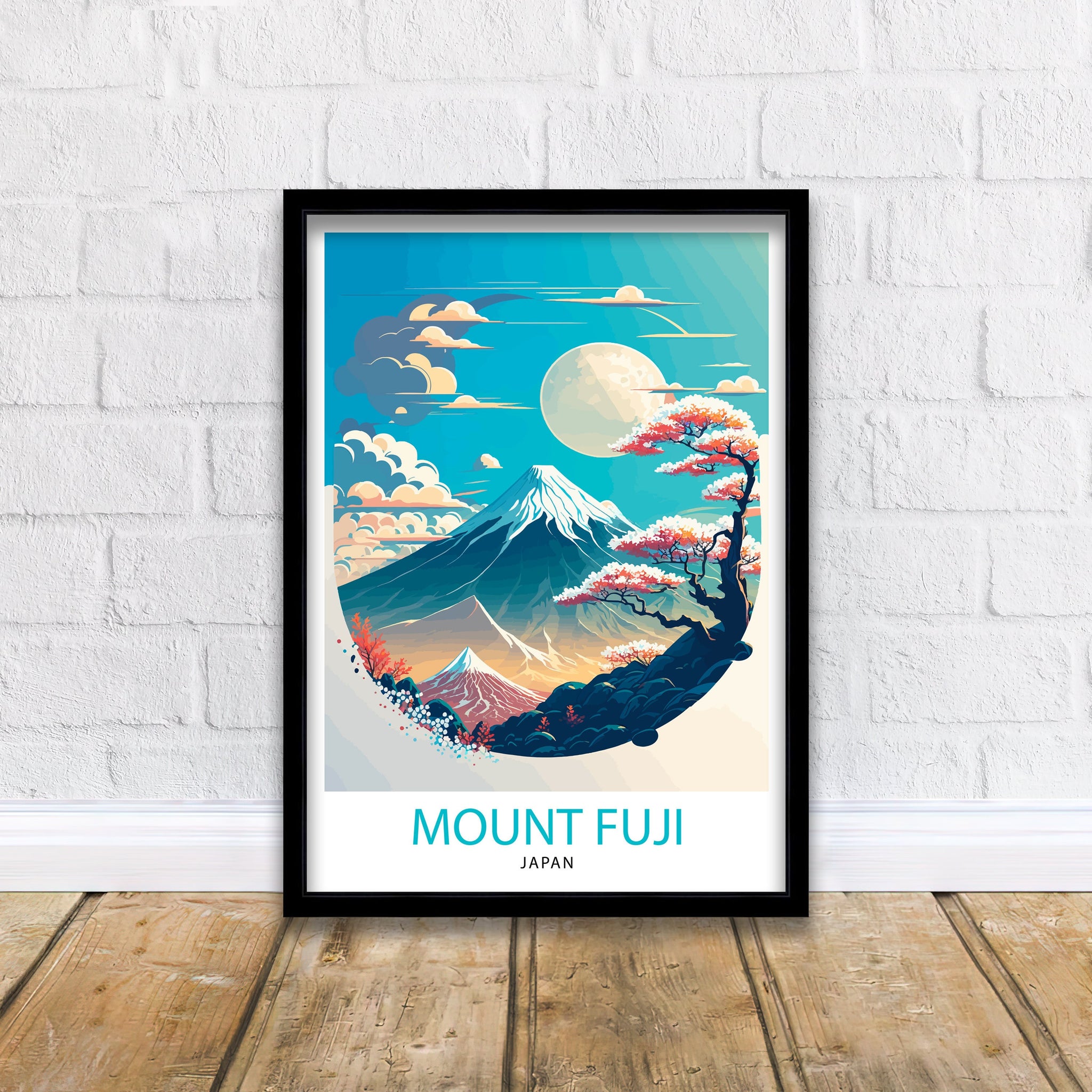 Mount Fuji Art Print: Japan Travel Poster