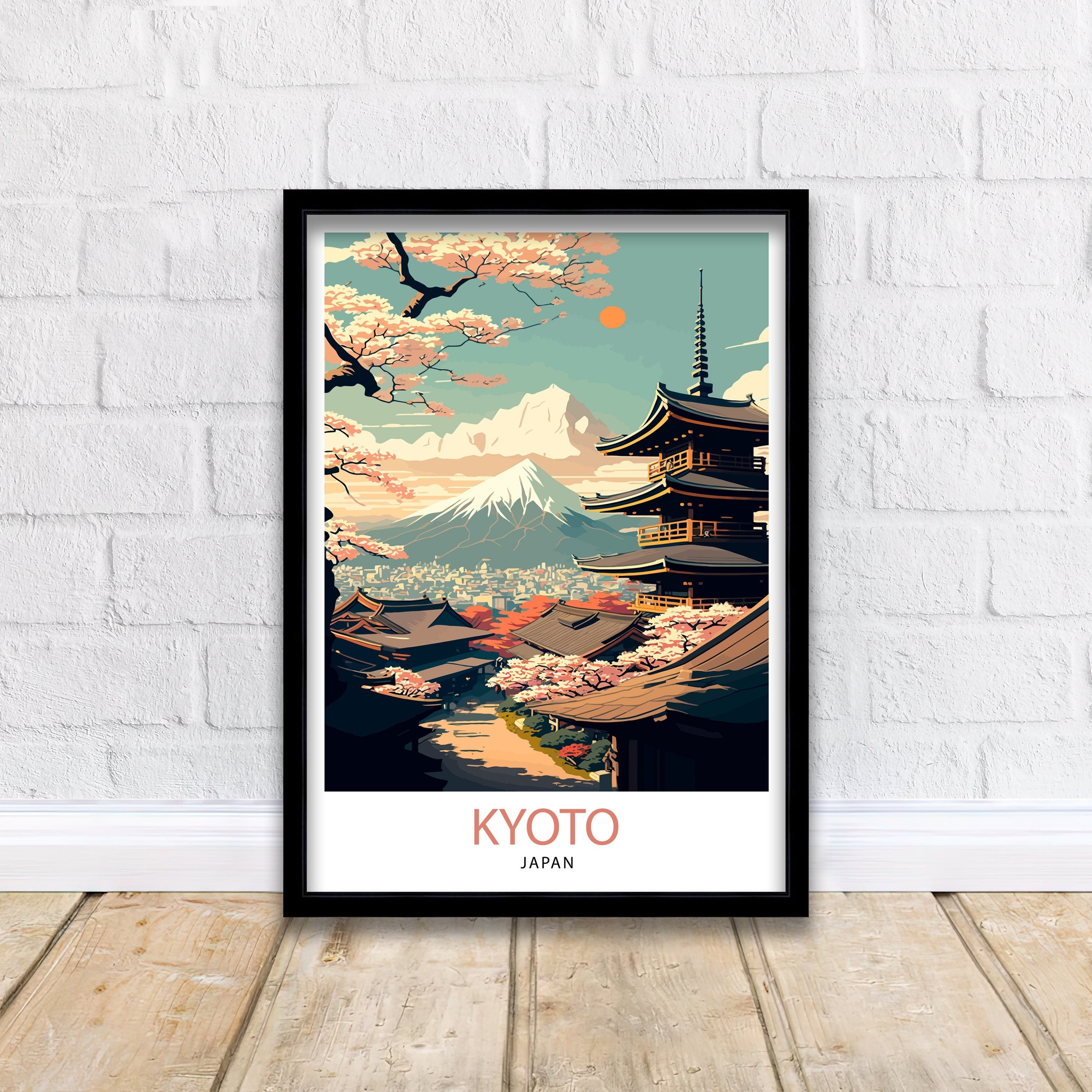 Kyoto Japan Art Print, Fushimi Inari Shrine, Travel Poster