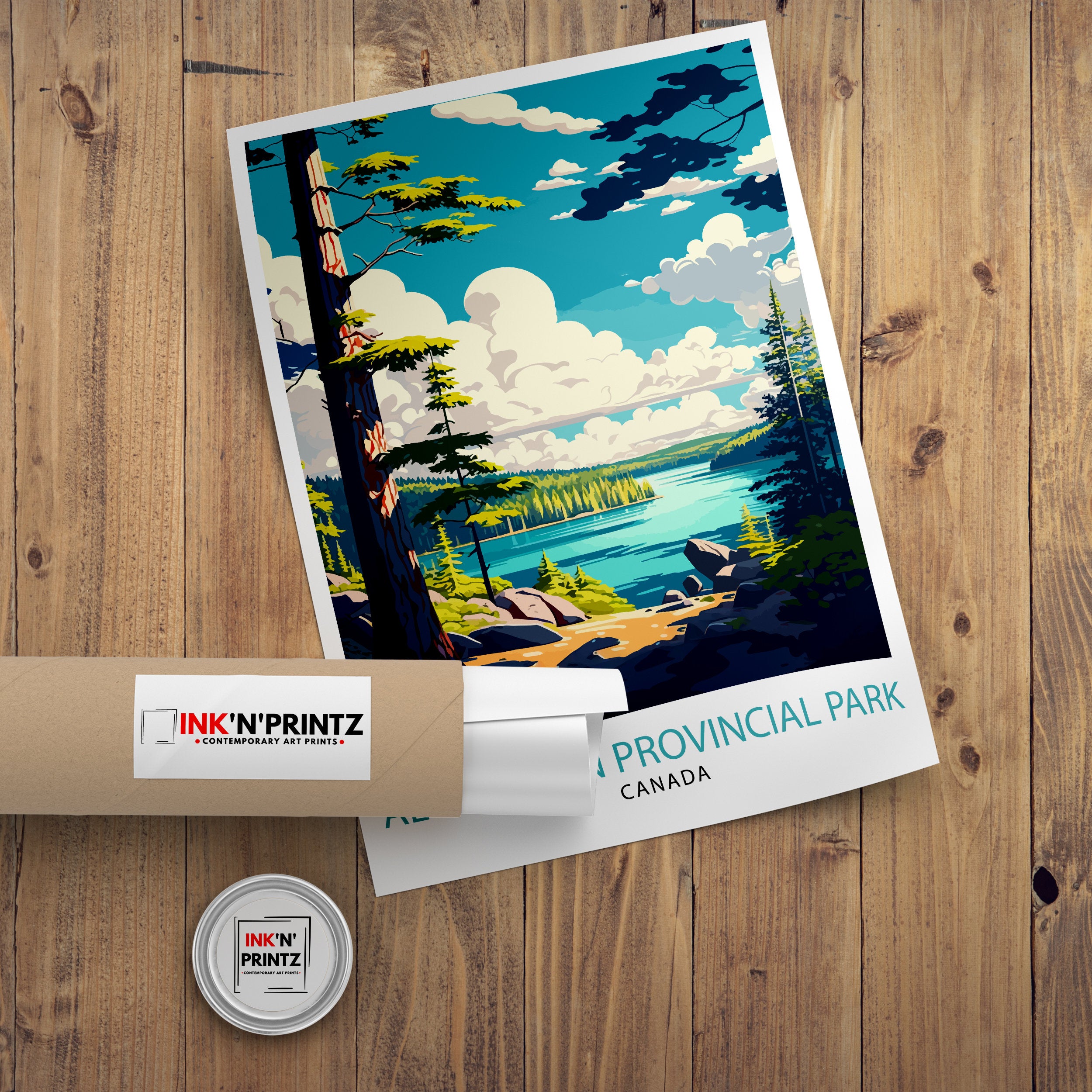 Algonquin Park Canada Art Print, Travel Poster