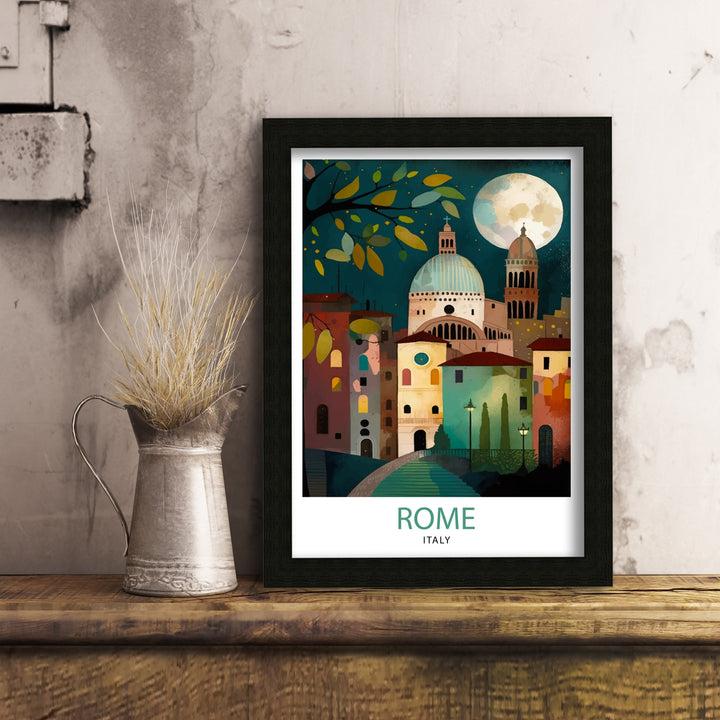 Rome Italy Travel Poster Rome Wall Art Rome Poster Italy Travel Posters Rome Art Poster Rome Italy Illustration Rome Home Living Decor