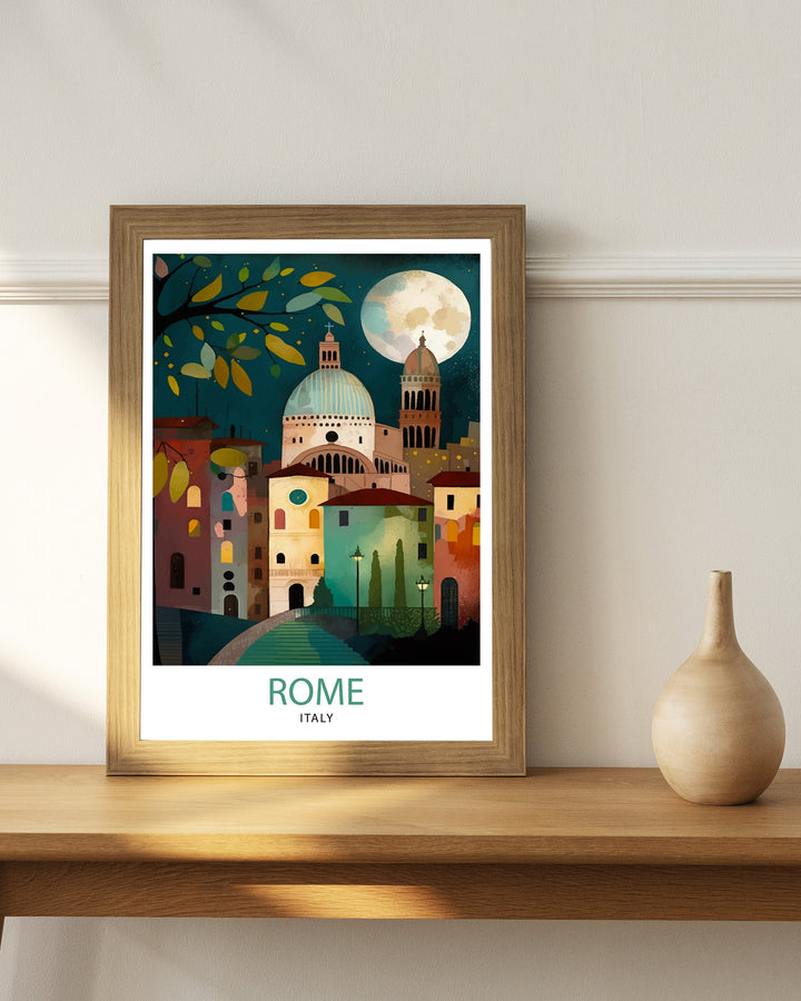 Rome Italy Travel Poster Rome Wall Art Rome Poster Italy Travel Posters Rome Art Poster Rome Italy Illustration Rome Home Living Decor