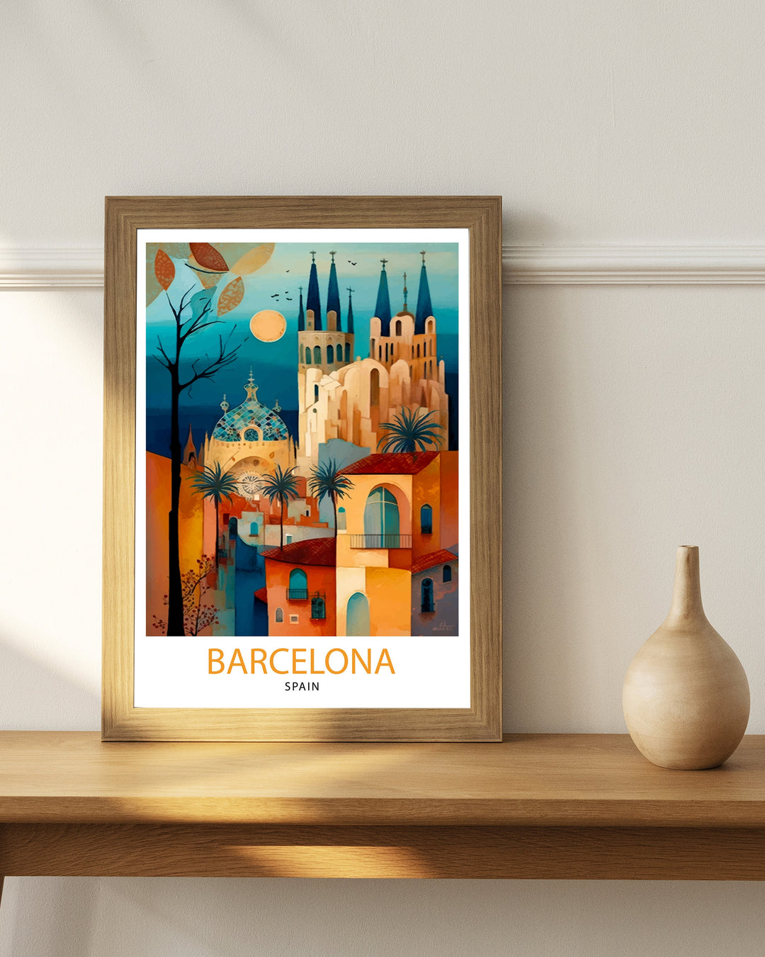 Barcelona Spain Travel Poster Barcelona