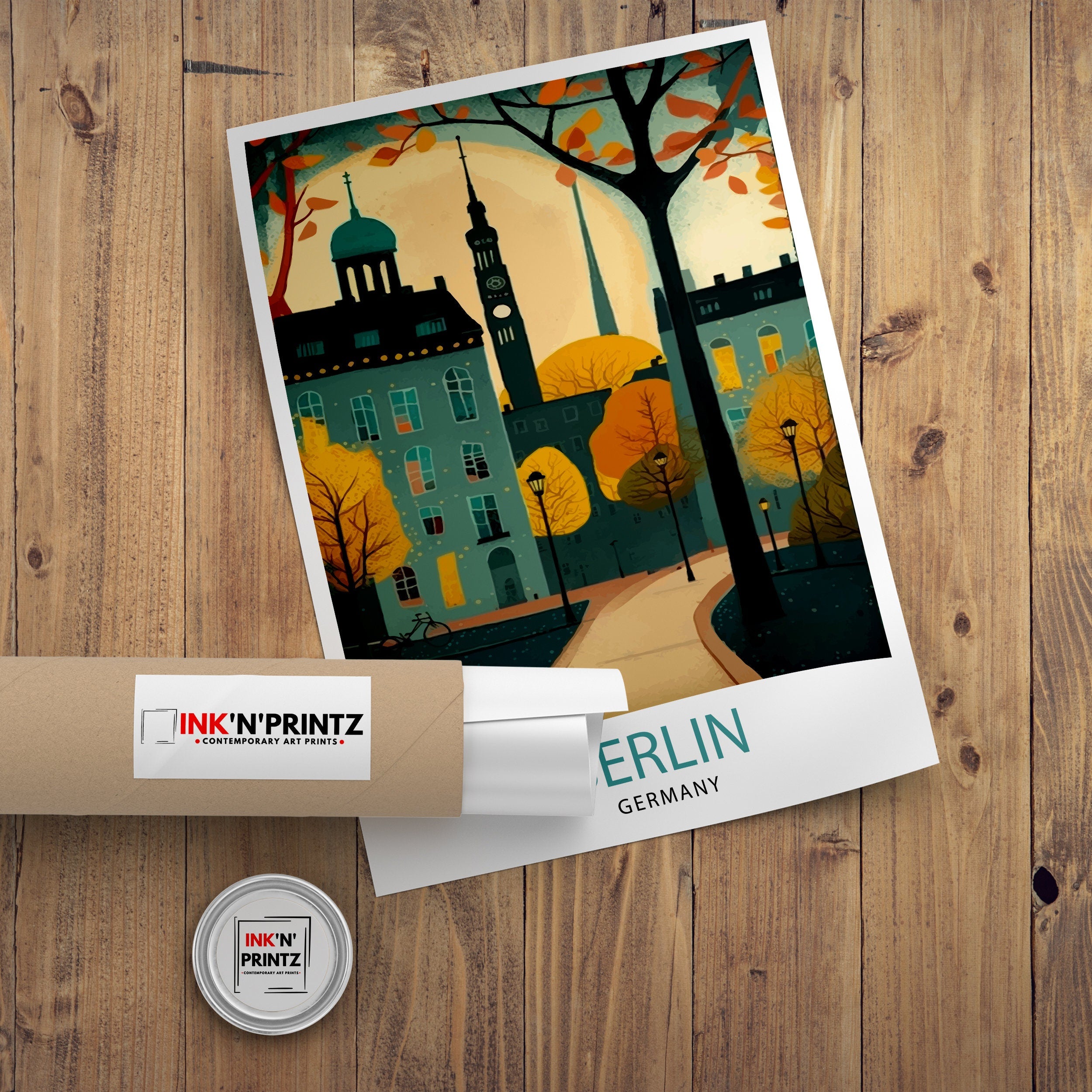 Berlin Travel Poster, Germany Art Print