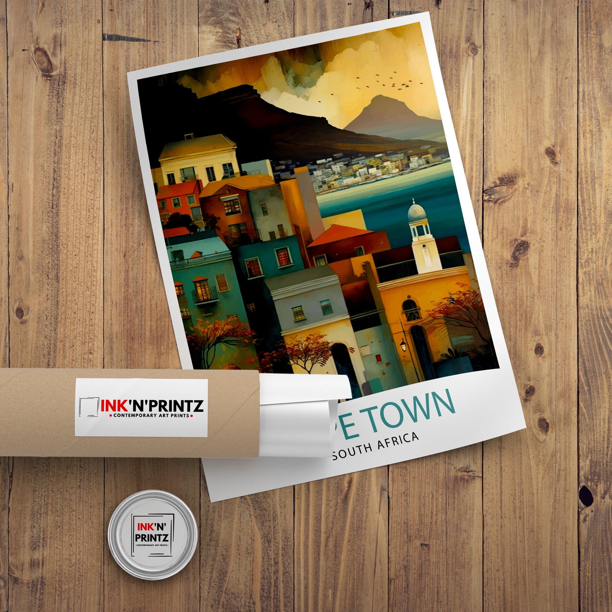 Cape Town Art Print, South Africa Travel Poster