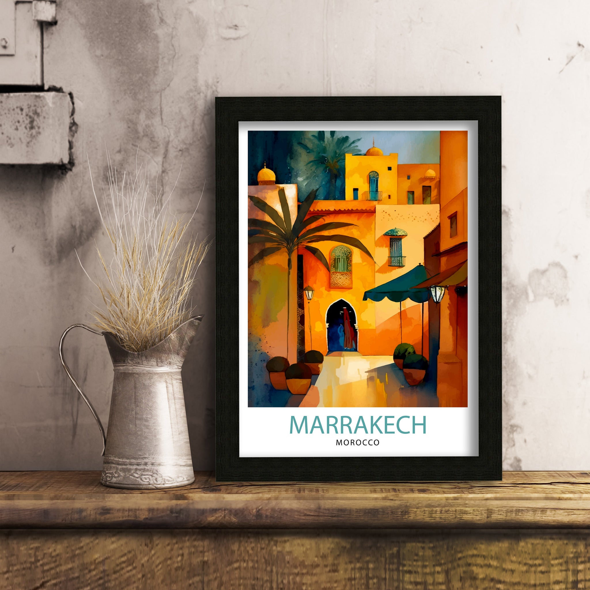 Marrakech Travel Poster | Morocco Wall Art Print