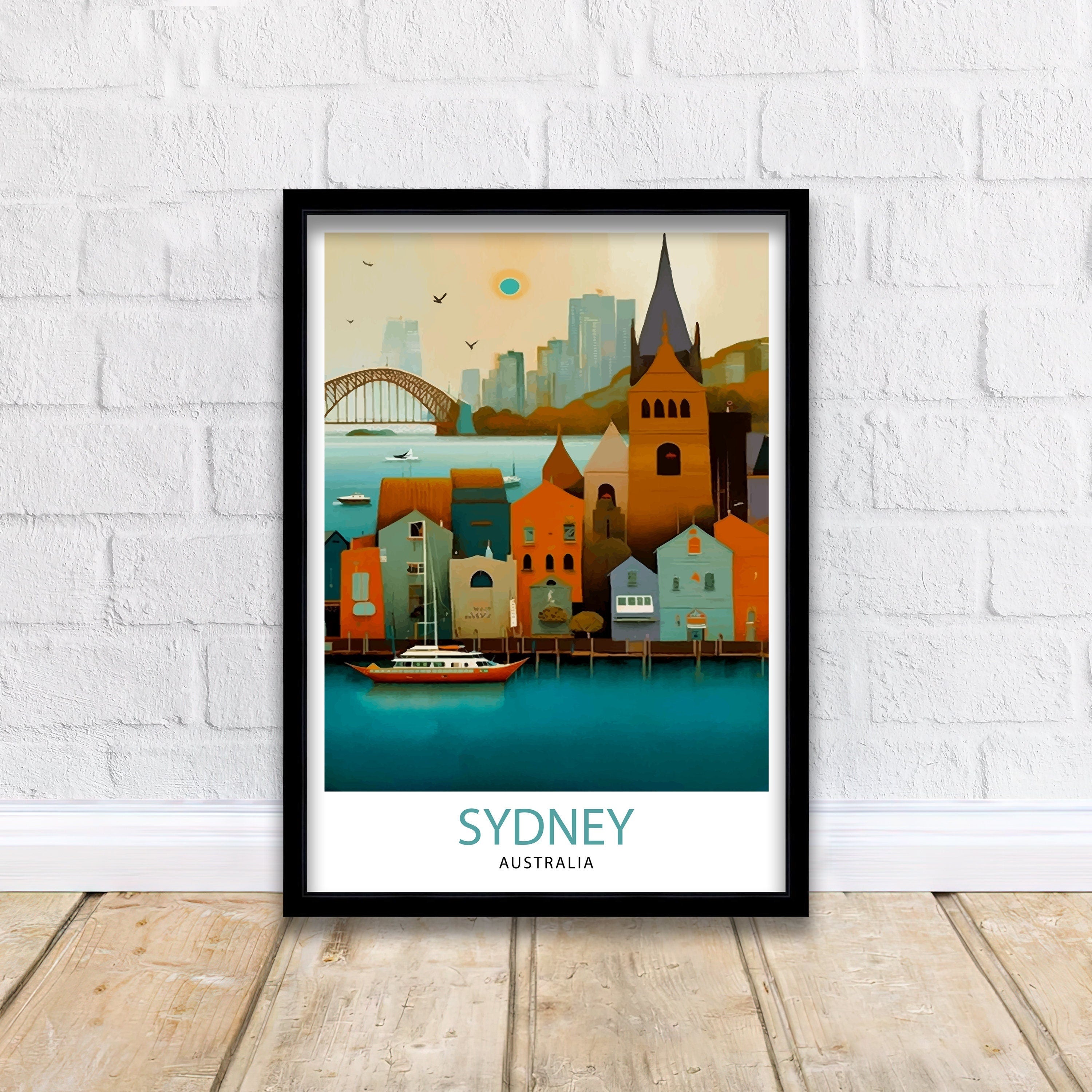 Sydney Australia Travel Poster Sydney
