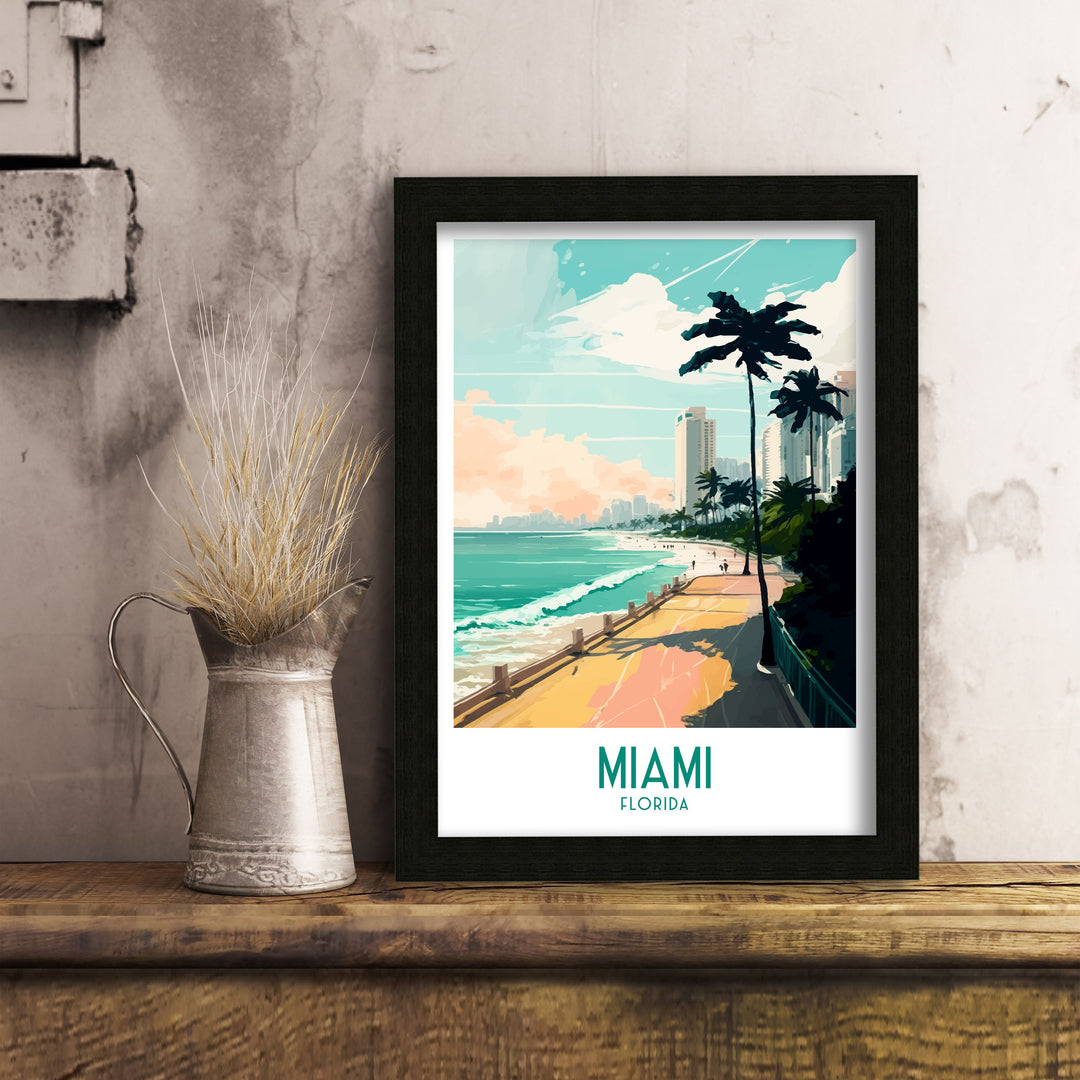 Miami Florida Travel Poster