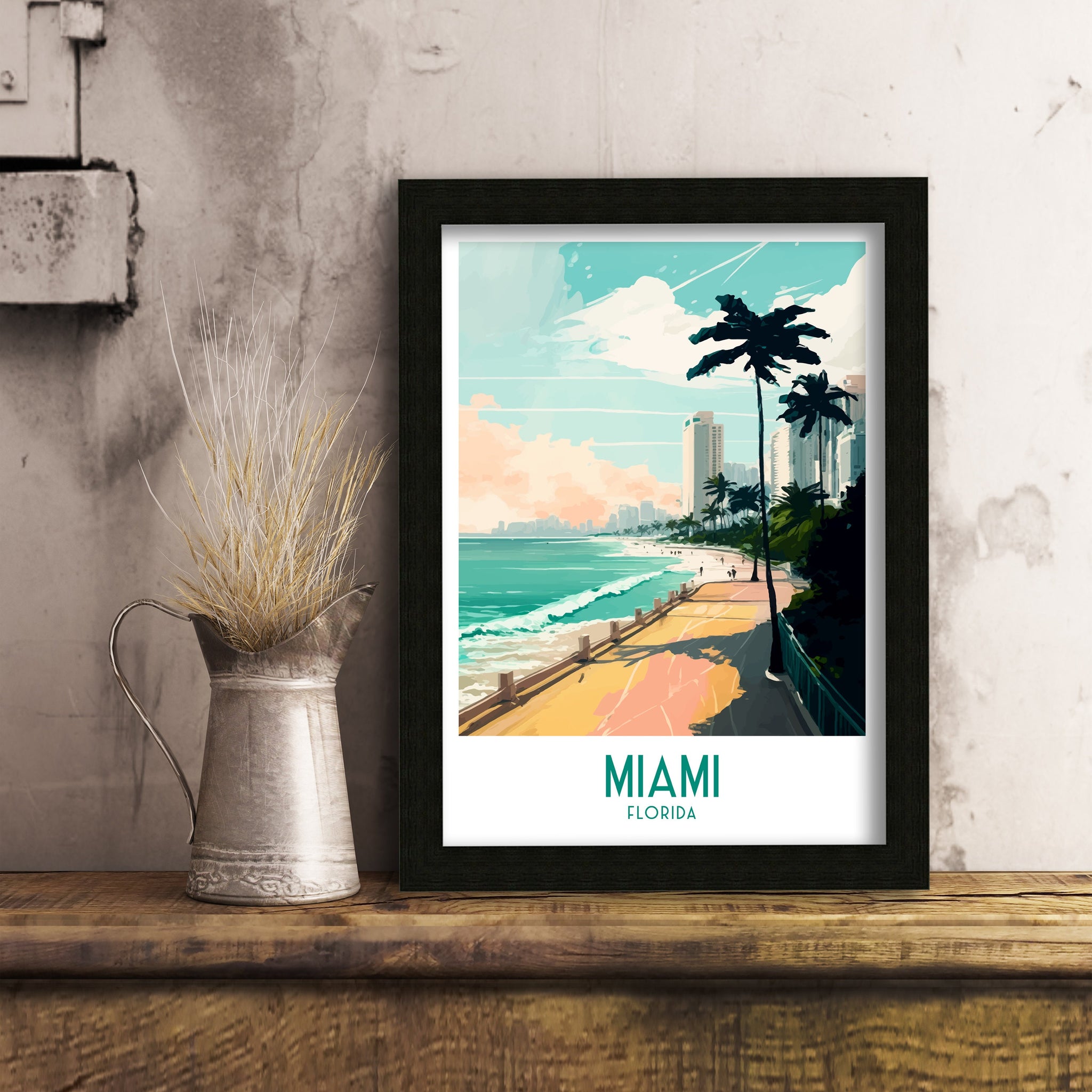 Miami Travel Poster | Florida Illustration Art Print