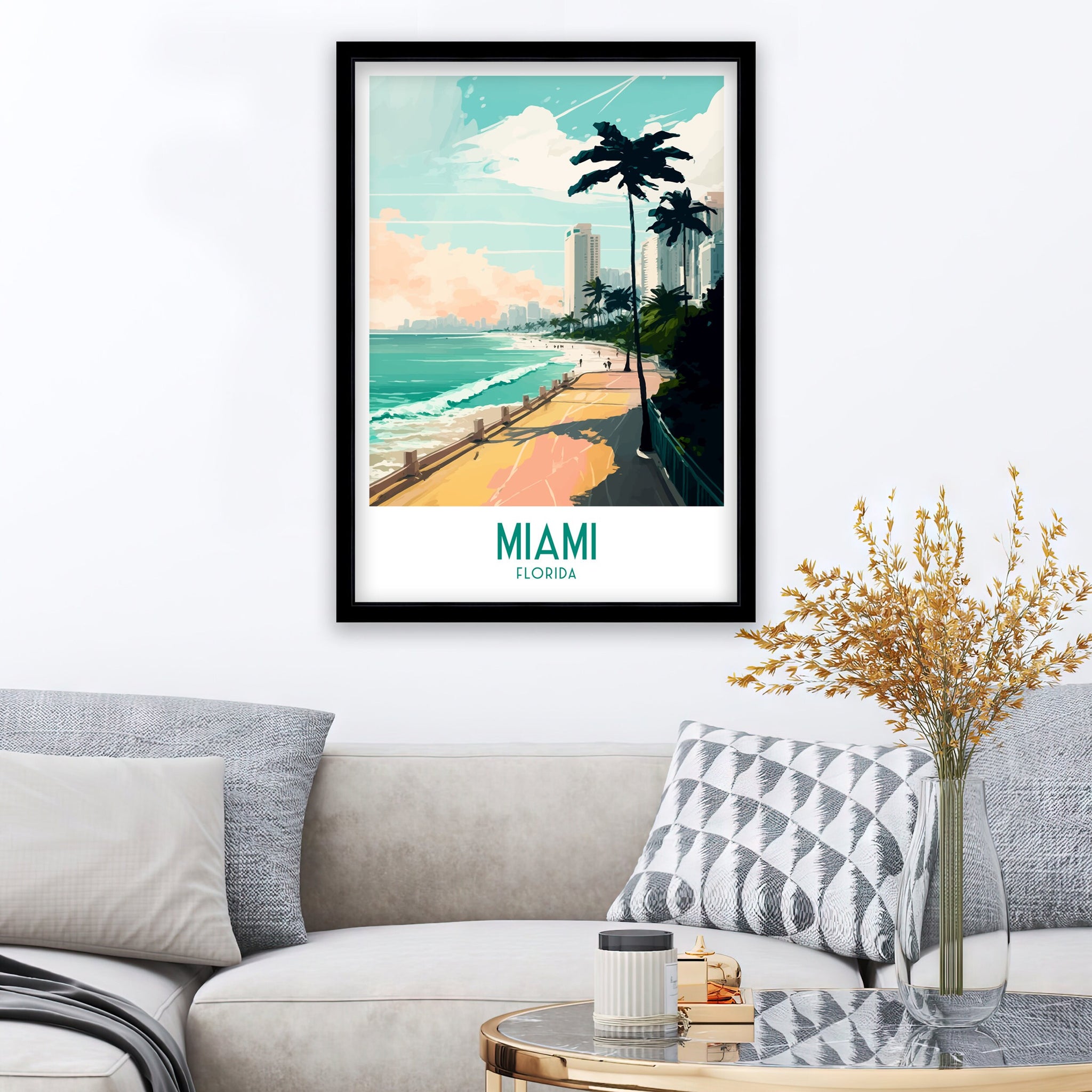 Miami Travel Poster | Florida Illustration Art Print