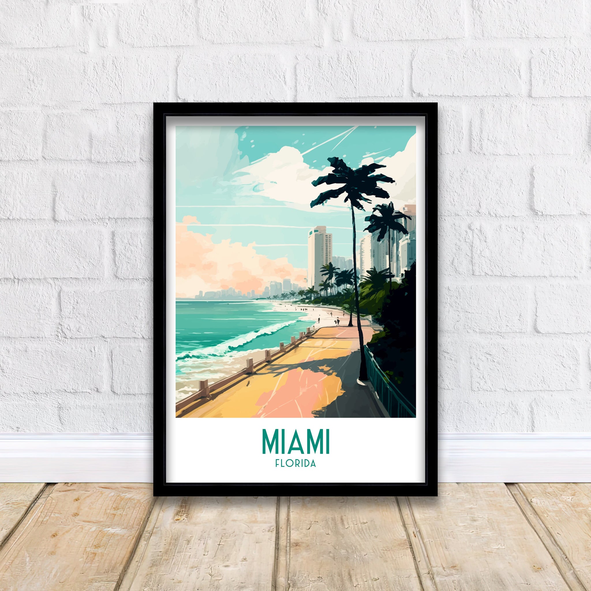 Miami Travel Poster | Florida Illustration Art Print