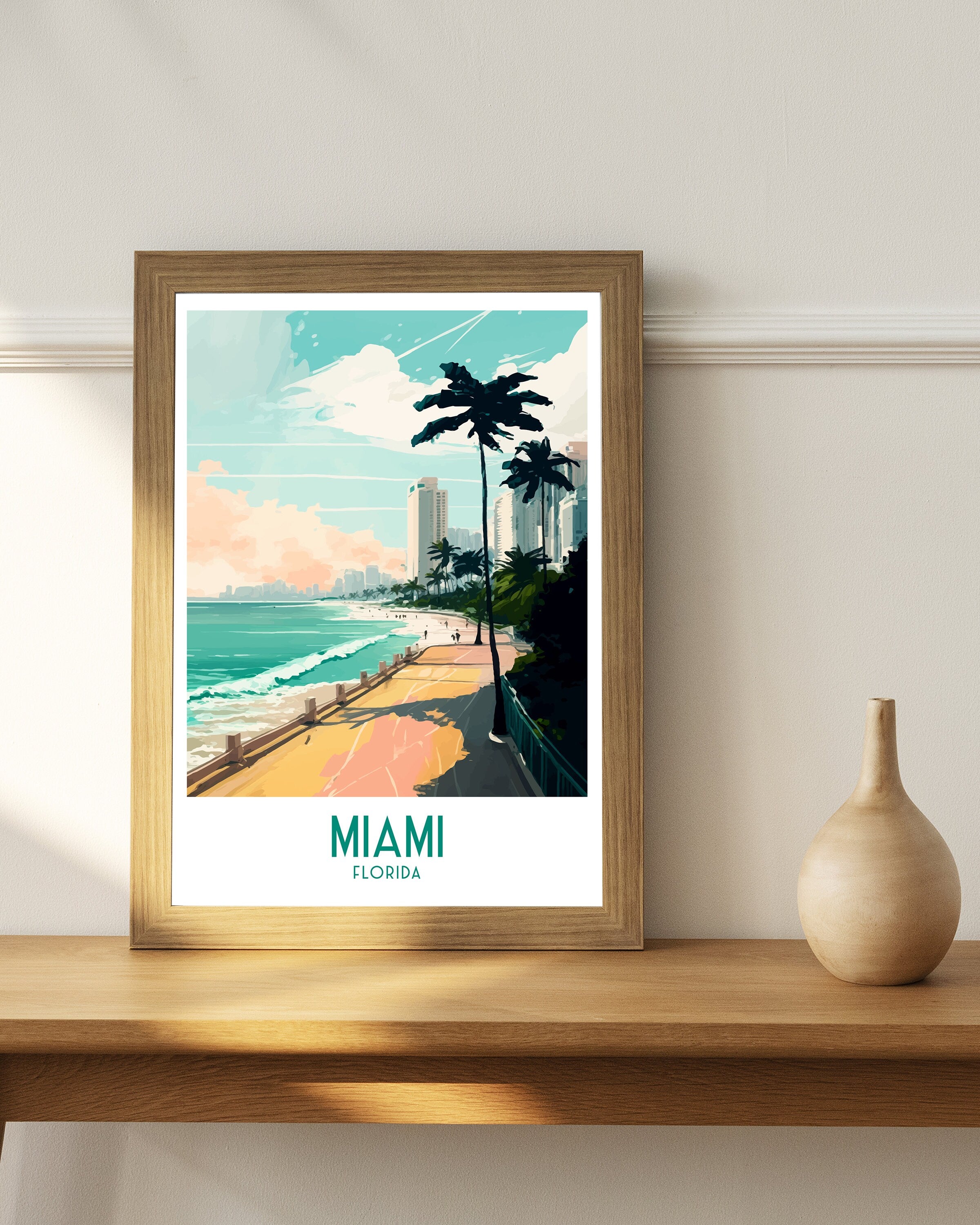 Miami Travel Poster | Florida Illustration Art Print