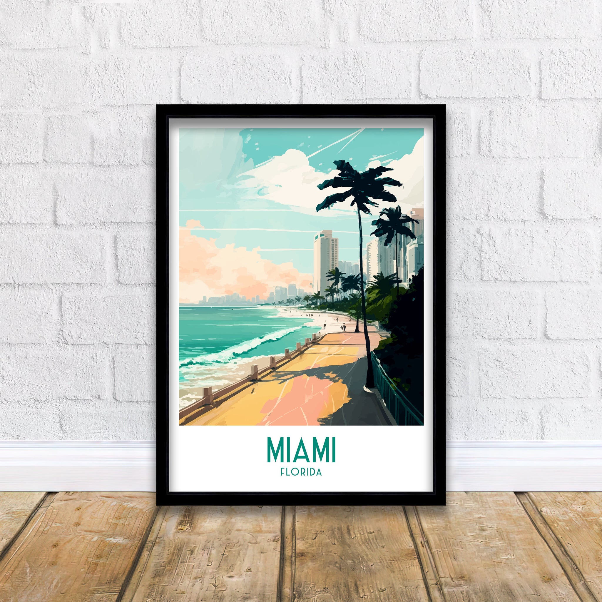 Miami Travel Poster | Florida Illustration Art Print