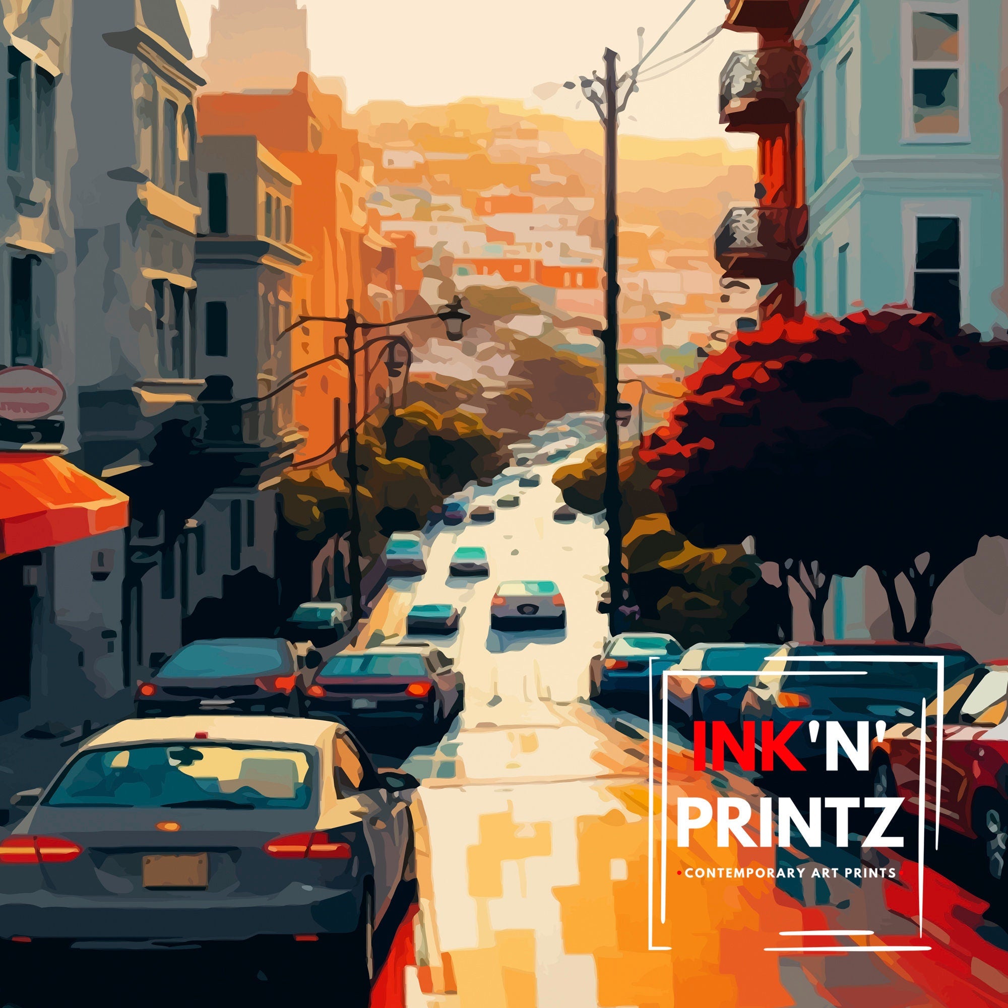 Golden Gate Bridge Art Print | San Francisco Travel Poster