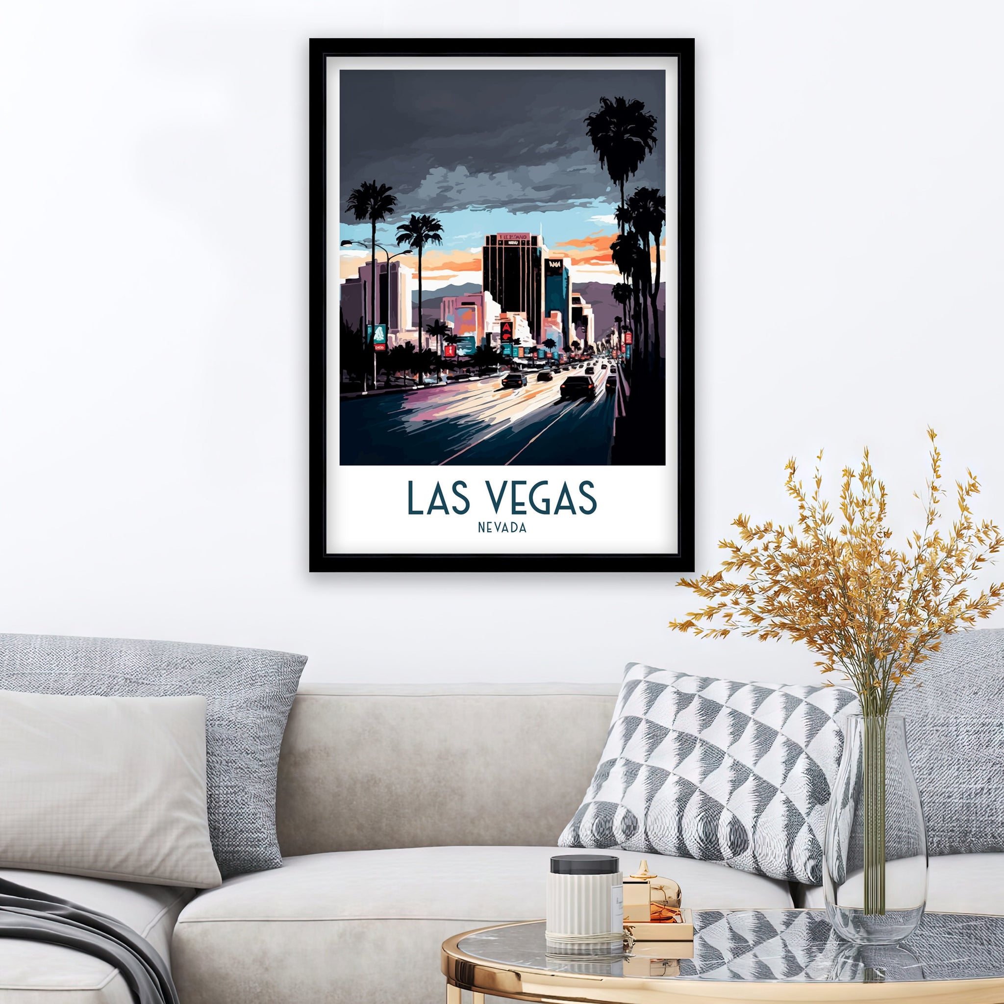 Las Vegas Travel Poster | Nevada Illustration Print