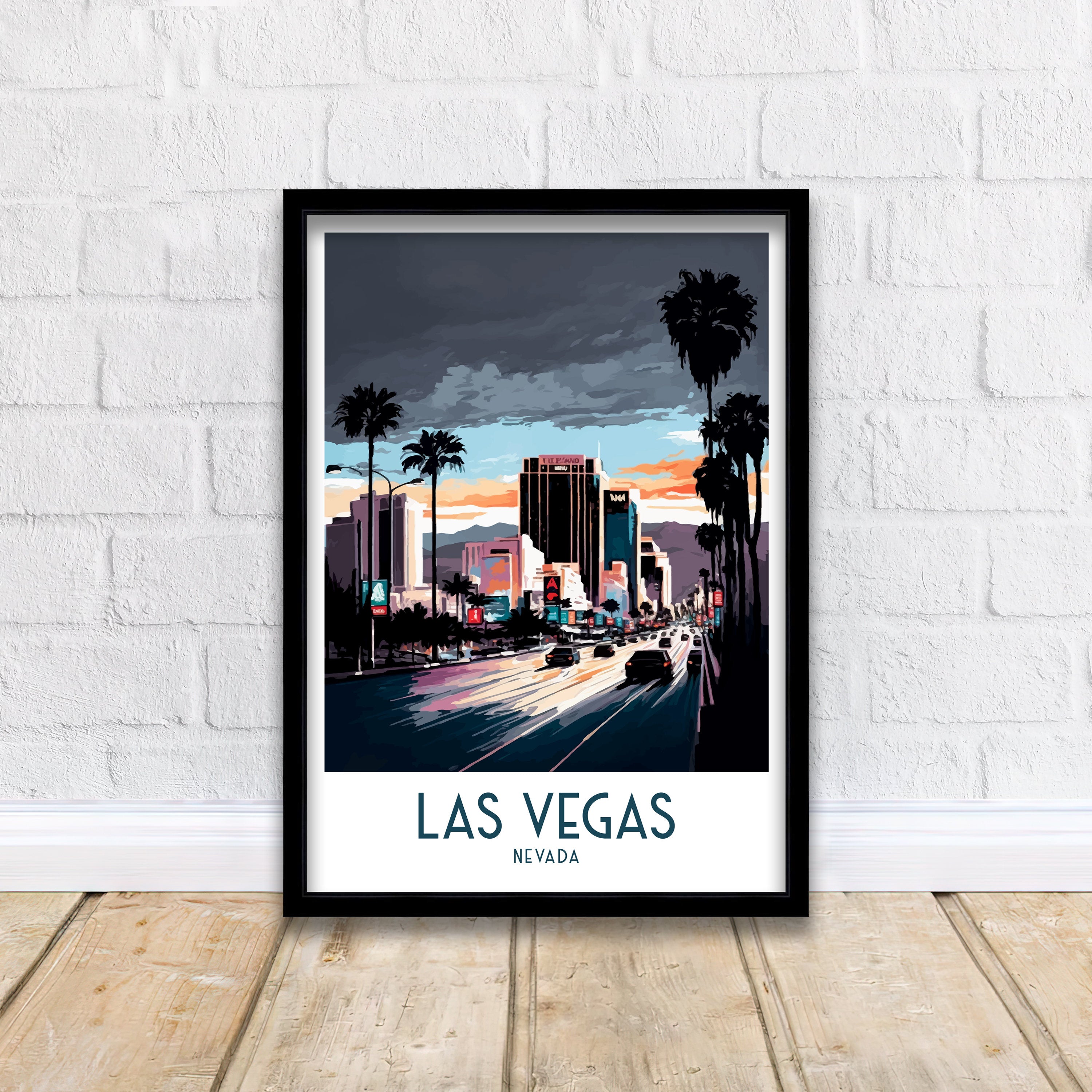 Las Vegas Travel Poster | Nevada Illustration Print