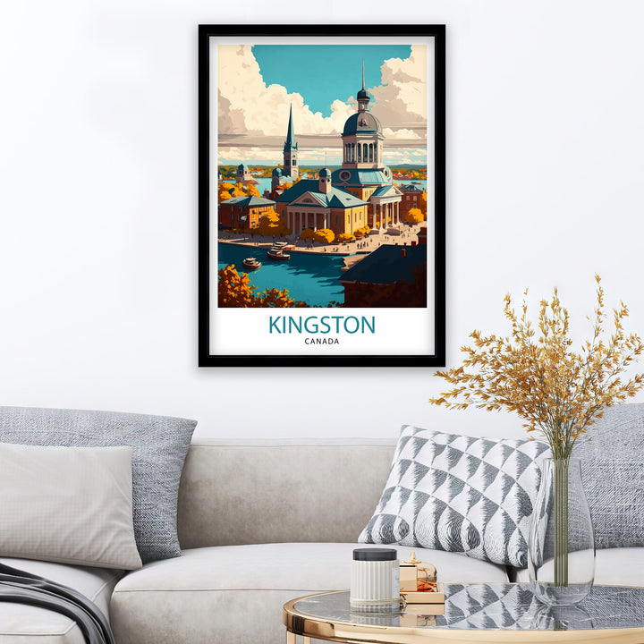 Kingston Canada Travel Poster Kingston Wall Art Canada Illustration Kingston Travel Poster Canada Home Decor Gift For Travelers