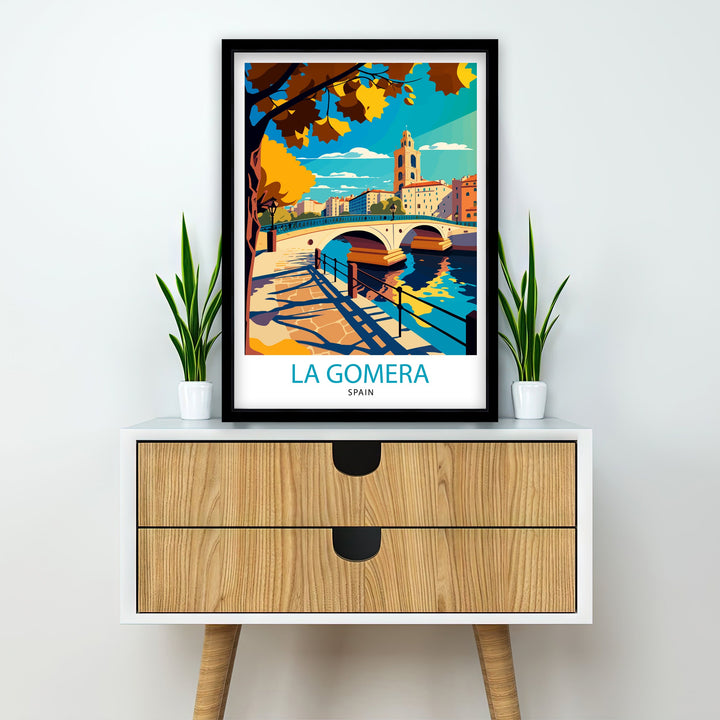 La Gomera Spain Travel Poster La Gomera Wall Art La Gomera Poster Spain Travel Posters La Gomera Art Poster La Gomera Illustration Spain Wall