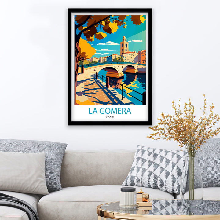 La Gomera Spain Travel Poster La Gomera Wall Art La Gomera Poster Spain Travel Posters La Gomera Art Poster La Gomera Illustration Spain Wall