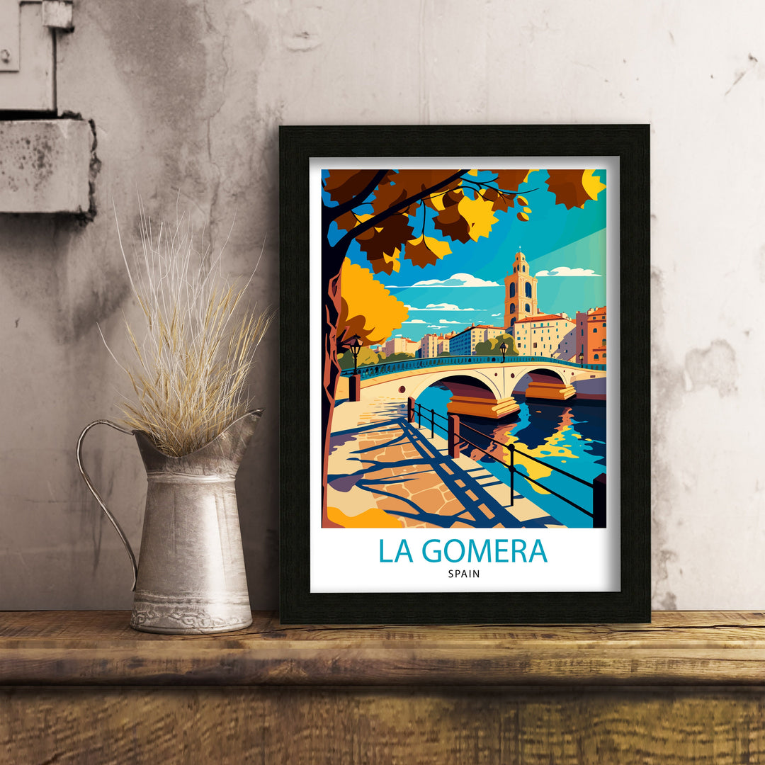 La Gomera Spain Travel Poster La Gomera Wall Art La Gomera Poster Spain Travel Posters La Gomera Art Poster La Gomera Illustration Spain Wall