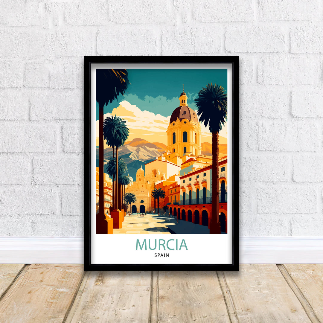 Murcia Spain Travel Poster Murcia Wall Art Murcia Poster Spain Travel Posters Murcia Art Poster Murcia Spain Illustration