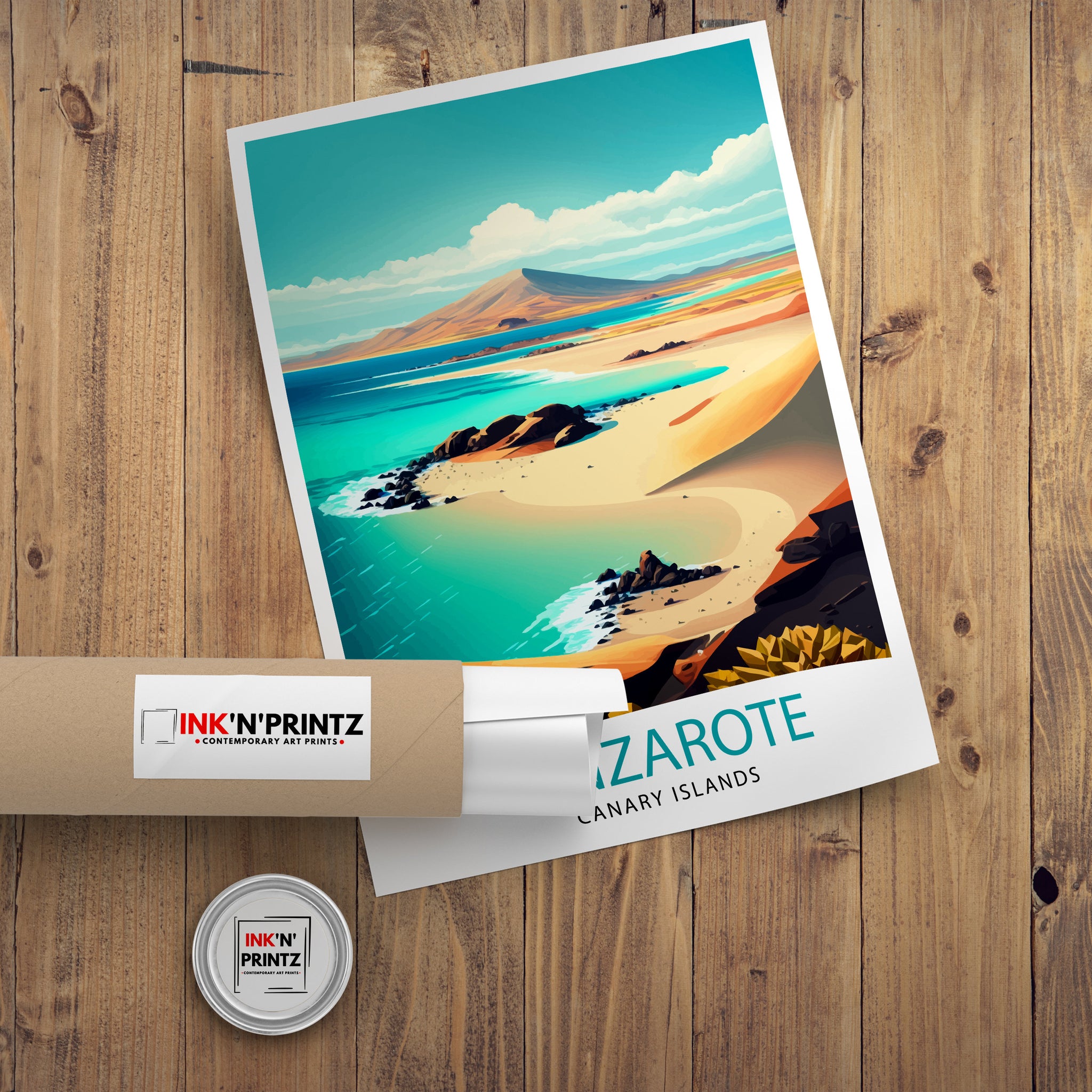 Lanzarote Travel Poster, Spain Art Print