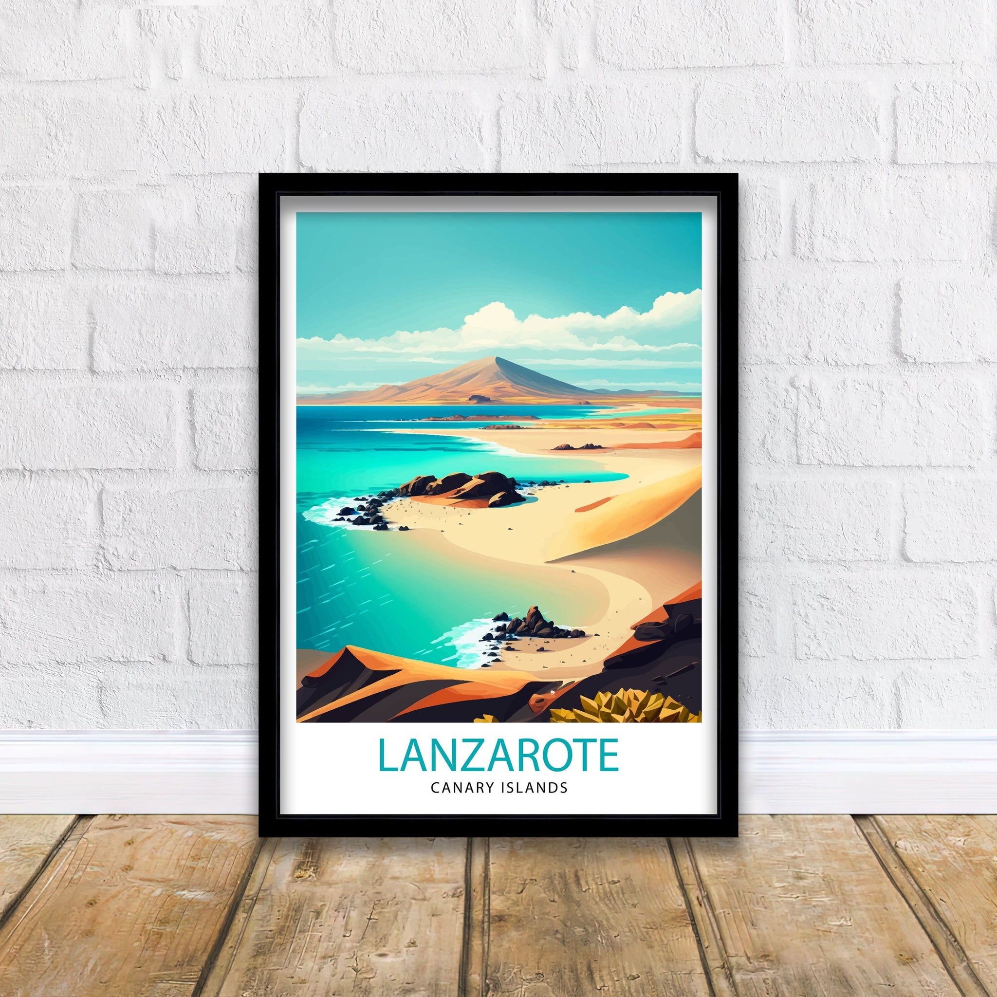 Lanzarote Travel Poster, Spain Art Print