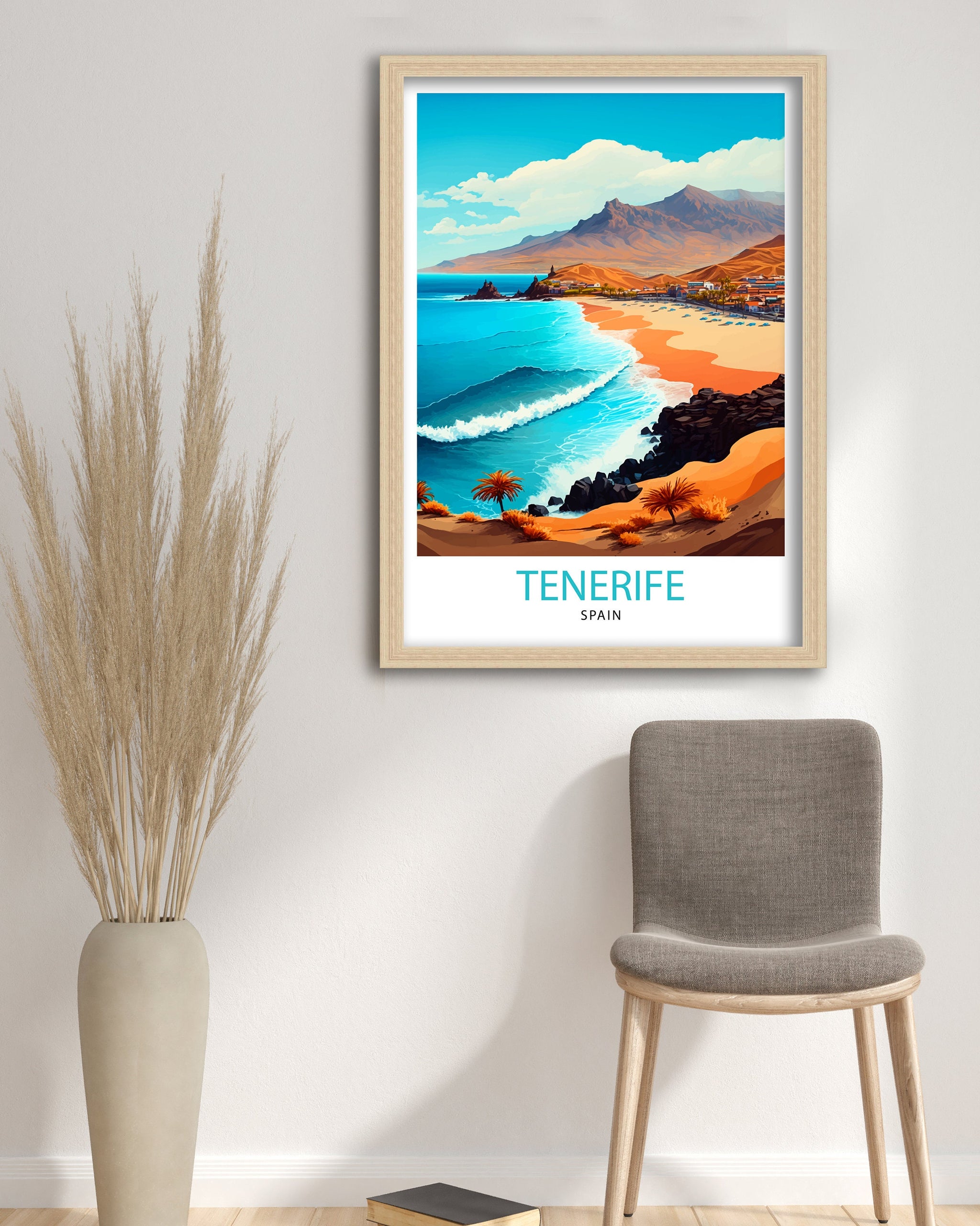 Tenerife Beach Print, Spain Travel Poster