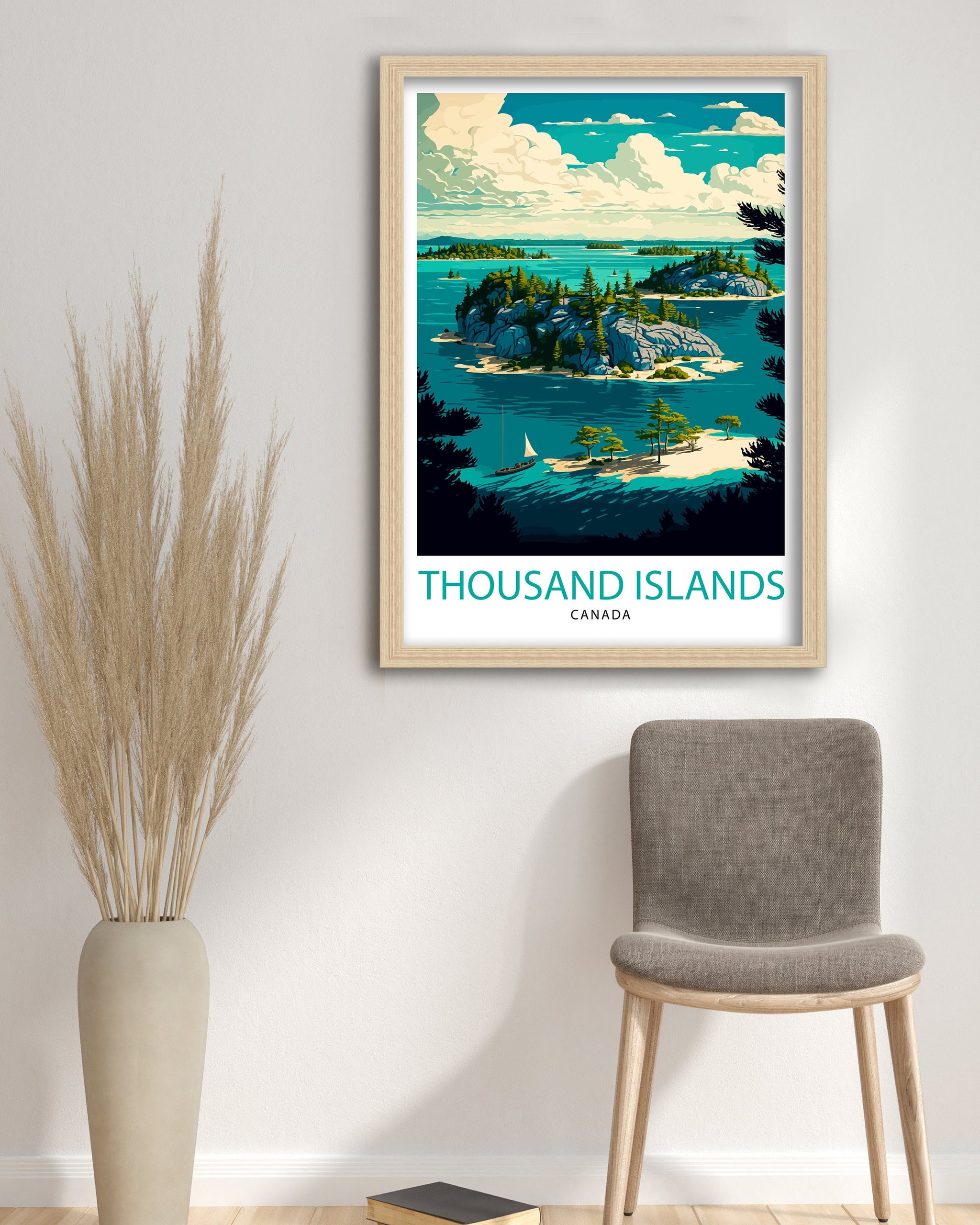 Thousand Islands Canada Travel Illustration Print