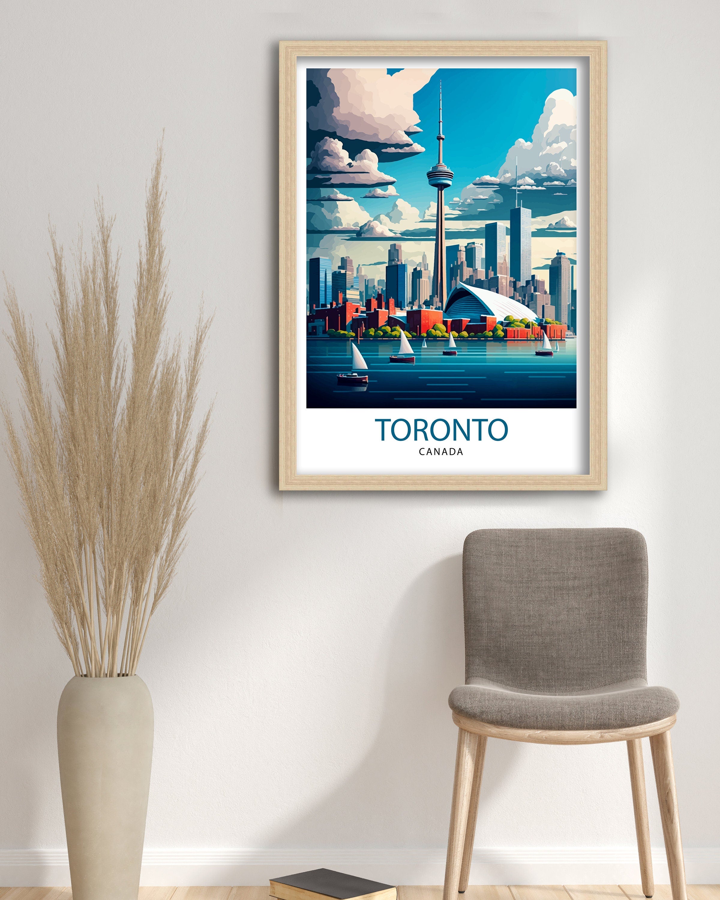 Toronto Skyline Art Print, Canada Travel Poster