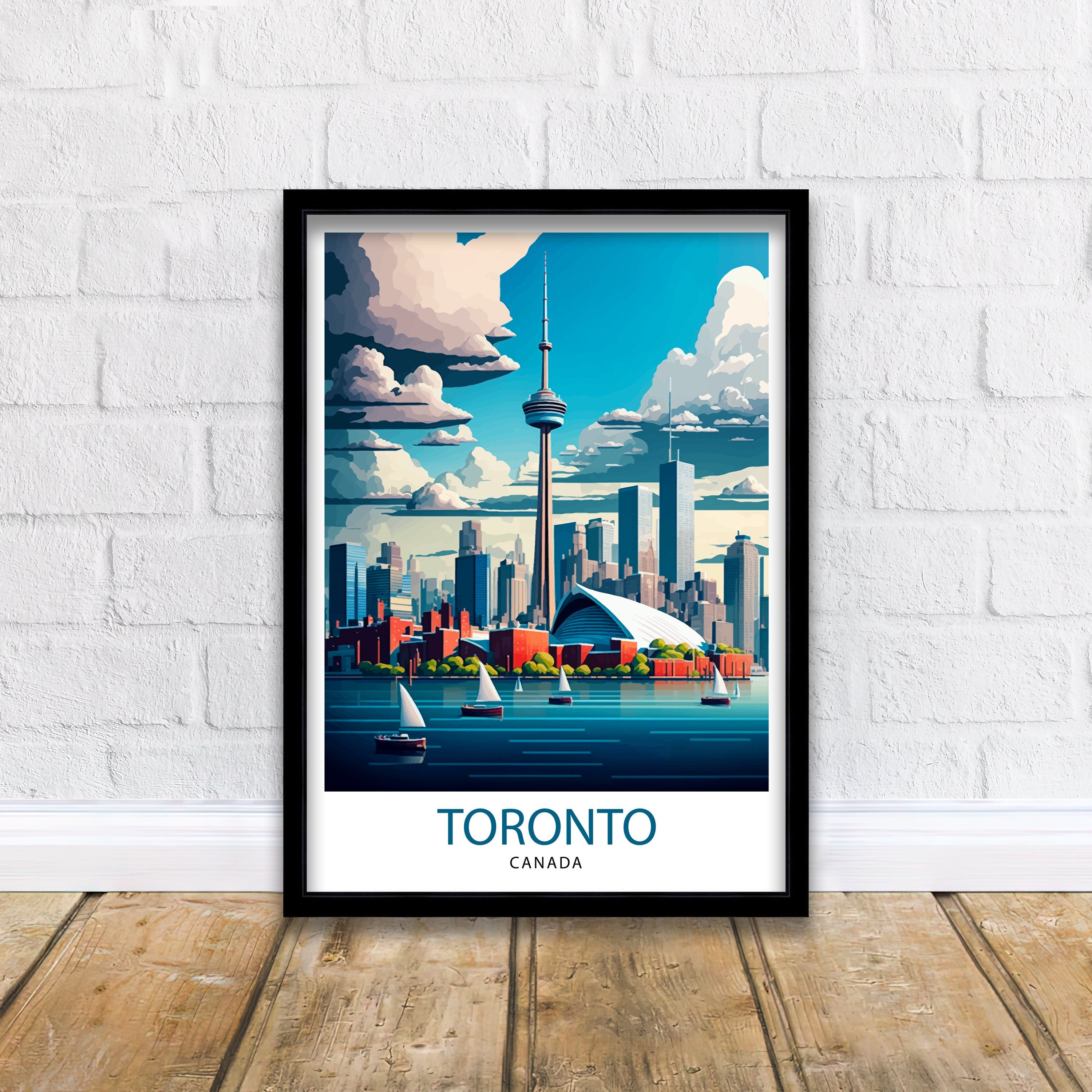 Toronto Skyline Art Print, Canada Travel Poster