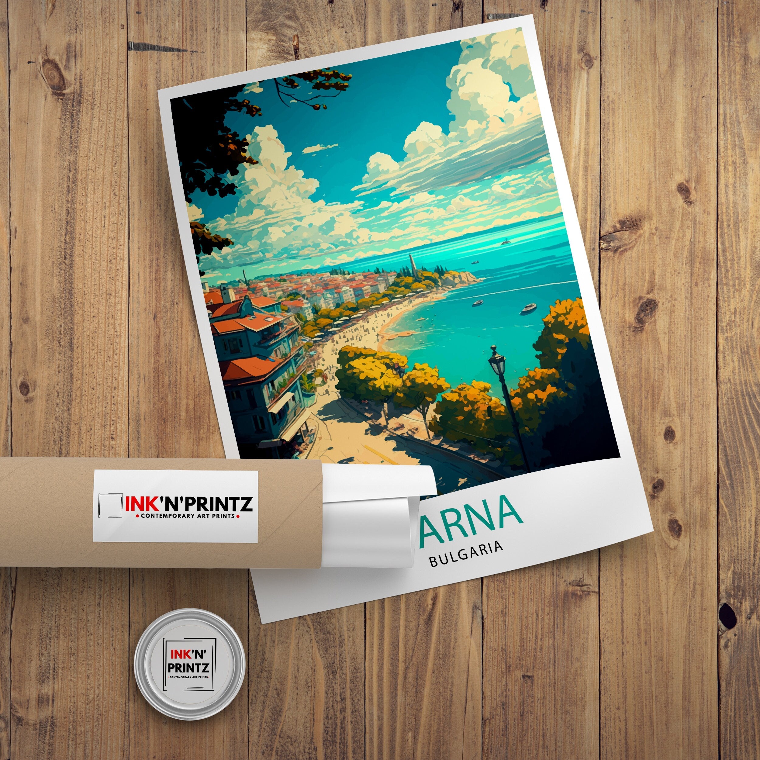 Varna Bulgaria Travel Illustration Print