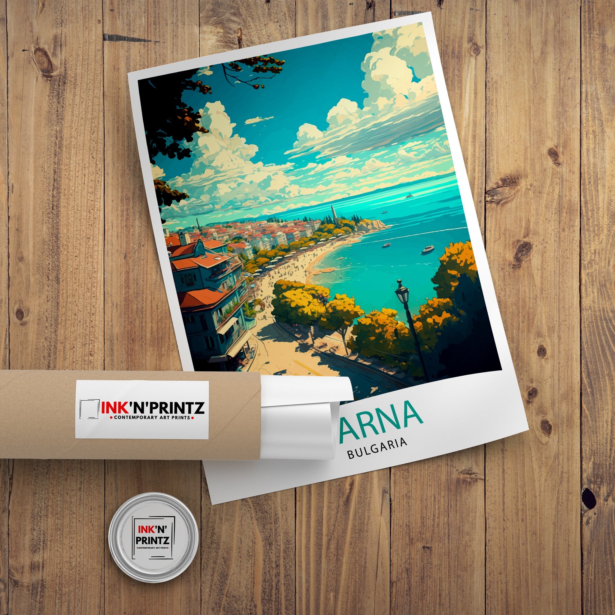 Varna Bulgaria Travel Illustration Print