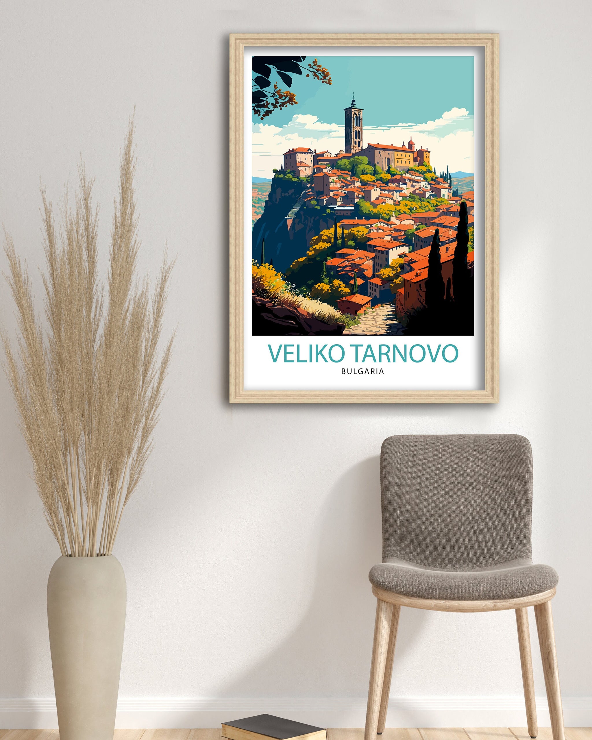 Veliko Tarnovo Bulgaria Travel Illustration Art Print