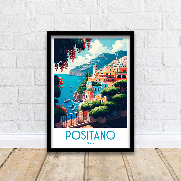 Positano Italy Travel Poster Positano