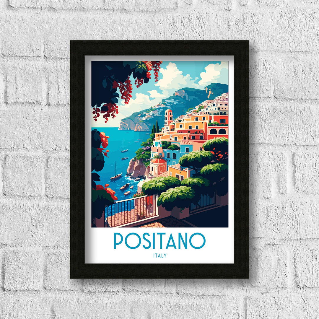 Positano Italy Travel Poster Positano