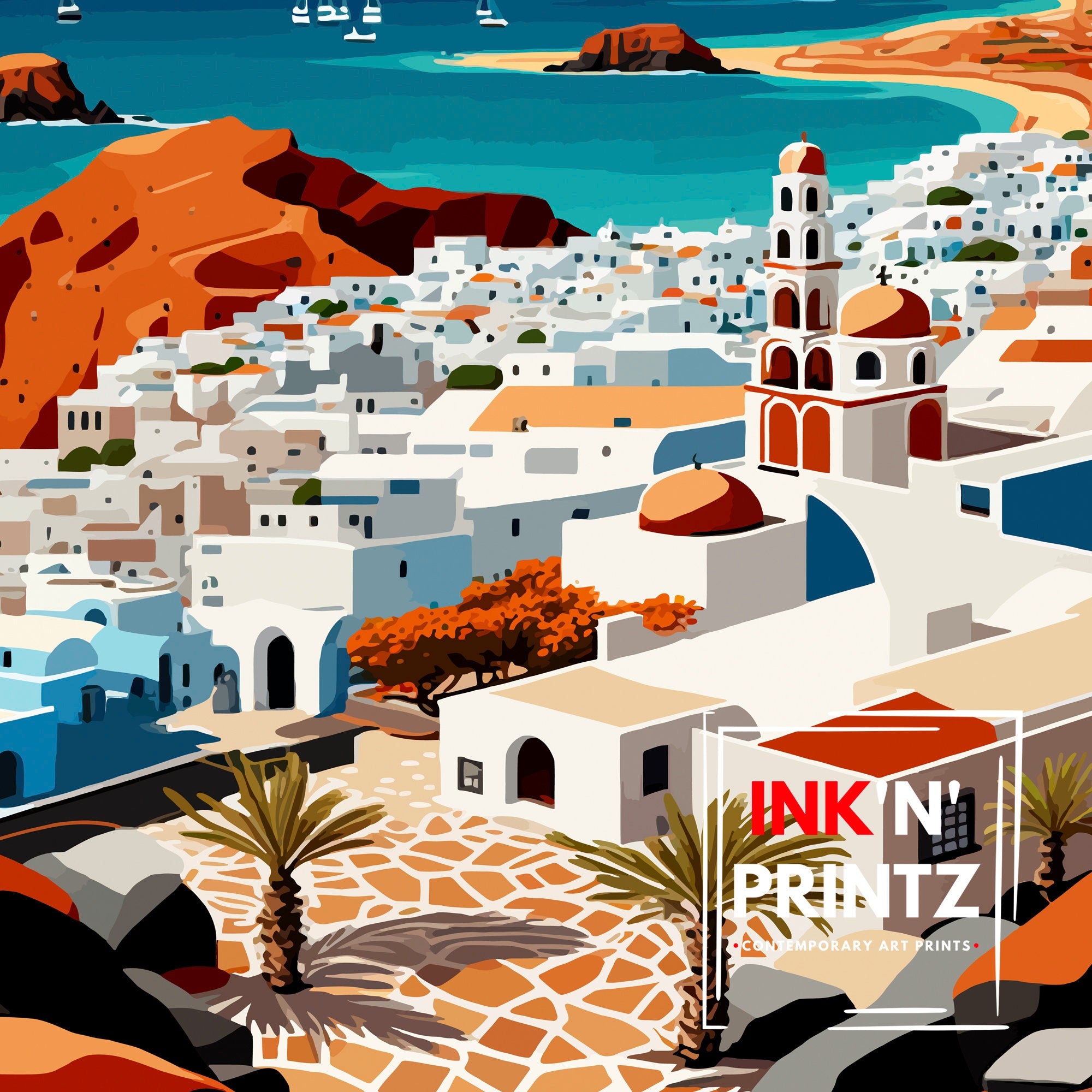 Lanzarote Travel Poster: Spain Art Print