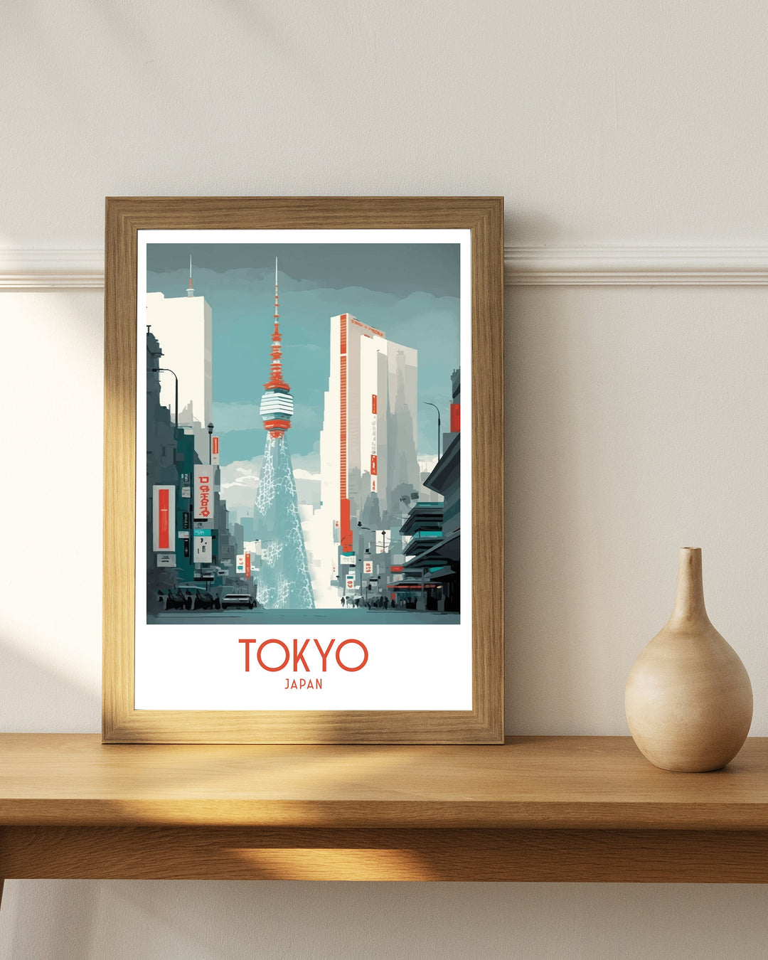 Tokyo Japan Travel Poster Tokyo Wall Art Japan Illustration Travel Poster Tokyo Skyline Japan Home Decor Tokyo Gift