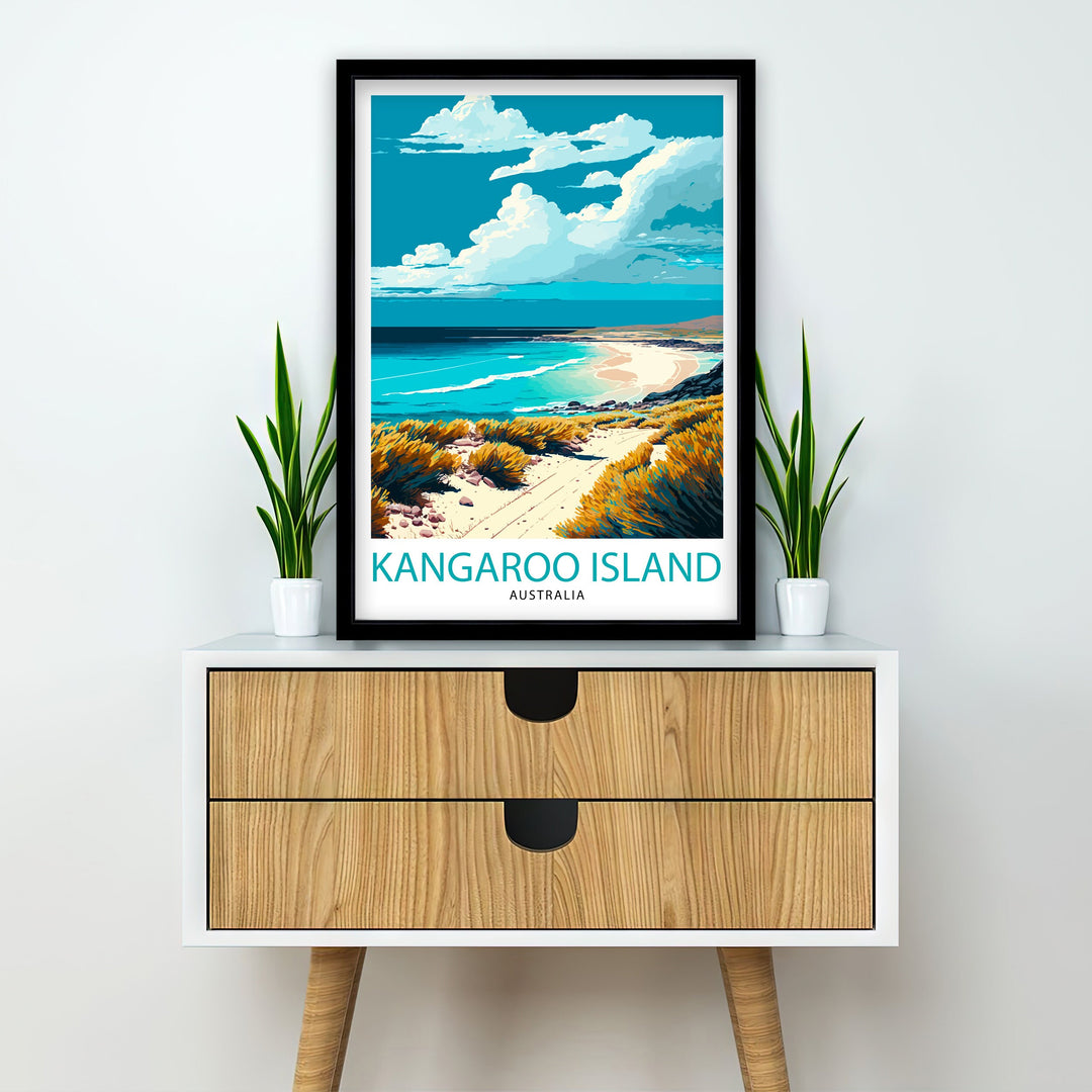 Kangaroo Island Australia Travel Poster Kangaroo Island