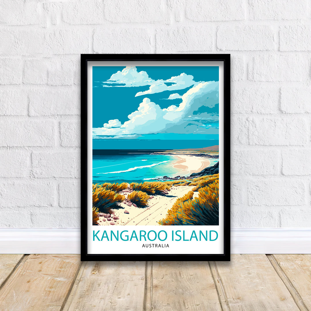 Kangaroo Island Australia Travel Poster Kangaroo Island