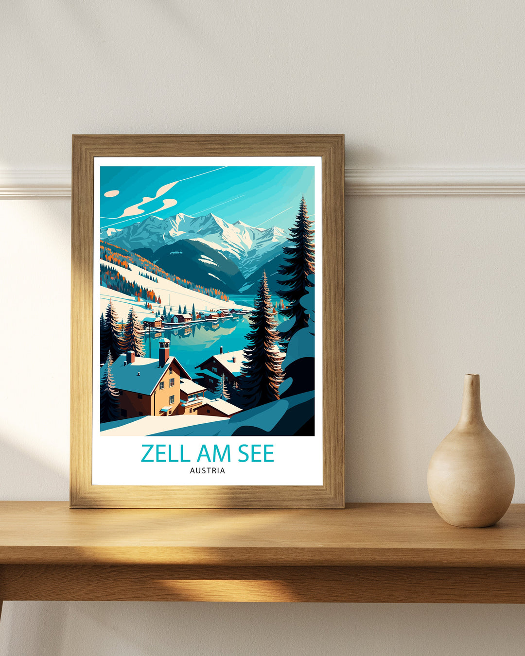 Zell am See Austria Travel Poster Zell am See