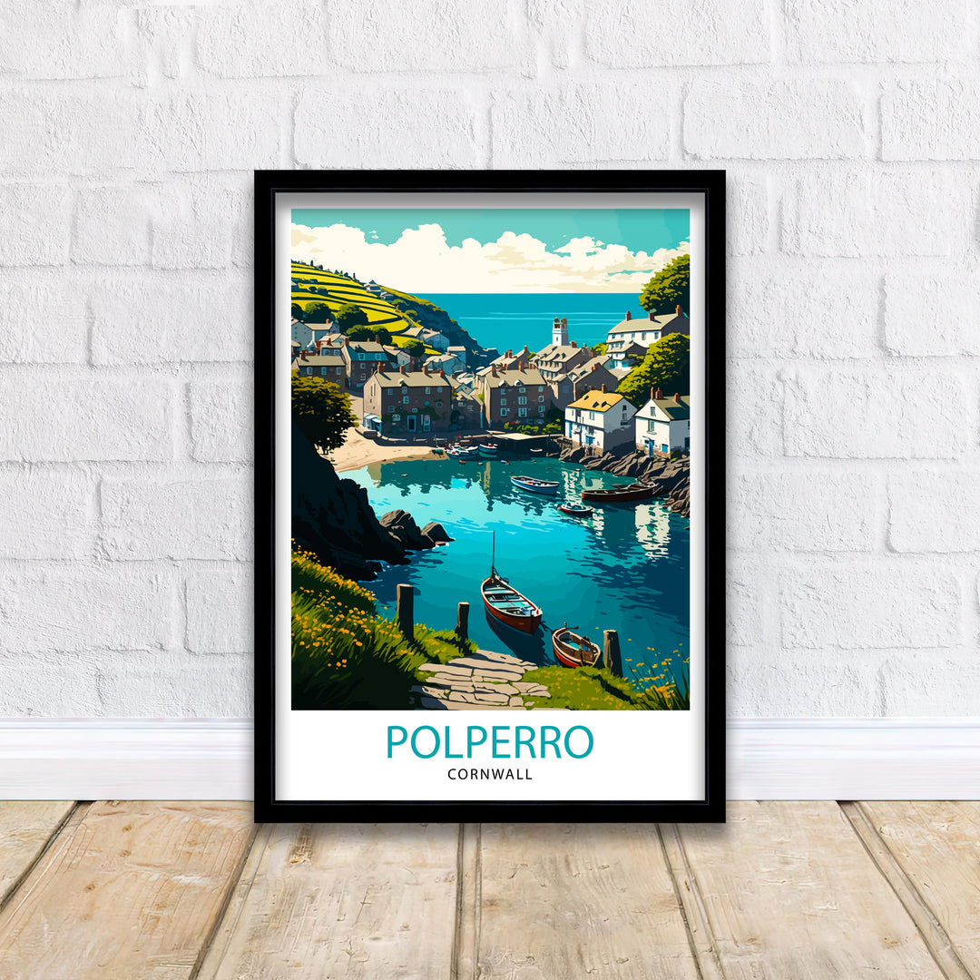 Polperro Cornwall Travel Poster