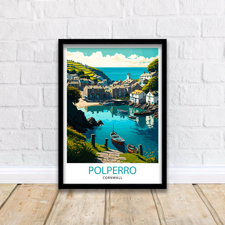 Polperro Cornwall Travel Poster