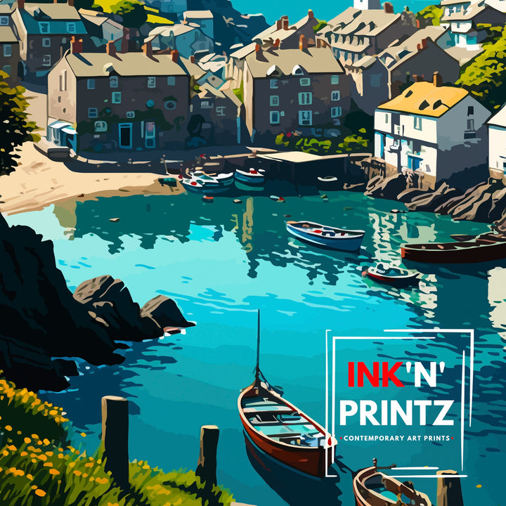 Polperro Cornwall Travel Poster