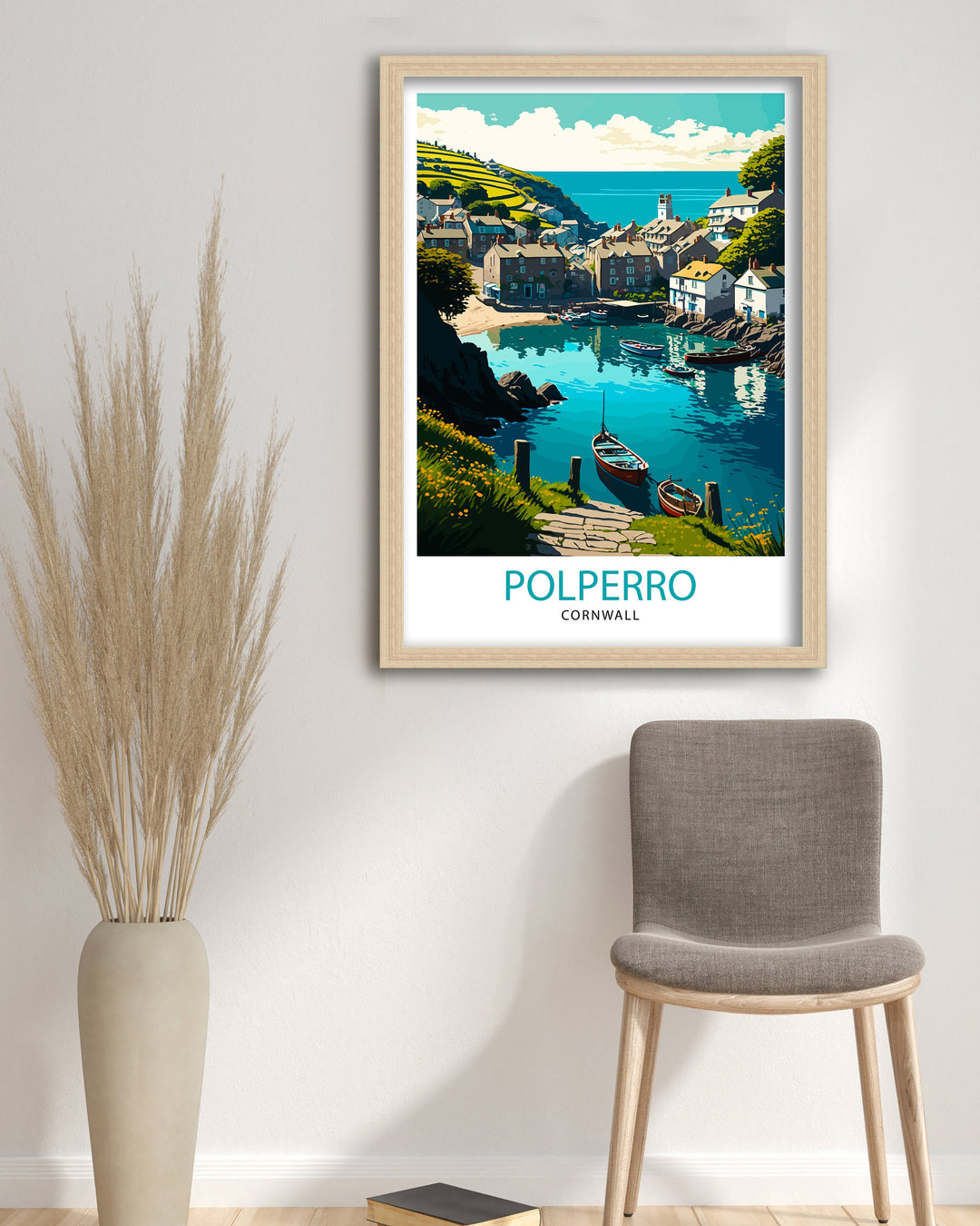 Polperro Cornwall Travel Poster