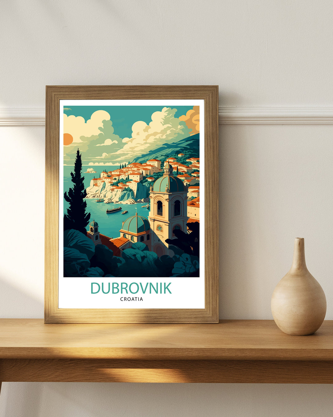 Dubrovnik Croatia Travel Poster Dubrovnik